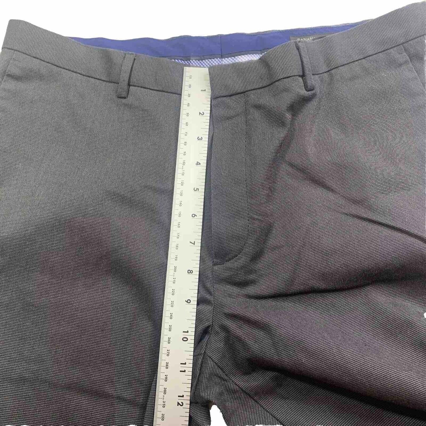 Banana Republic Pant Cotton Gray Charcoal Sz 34/30 Non-Iron