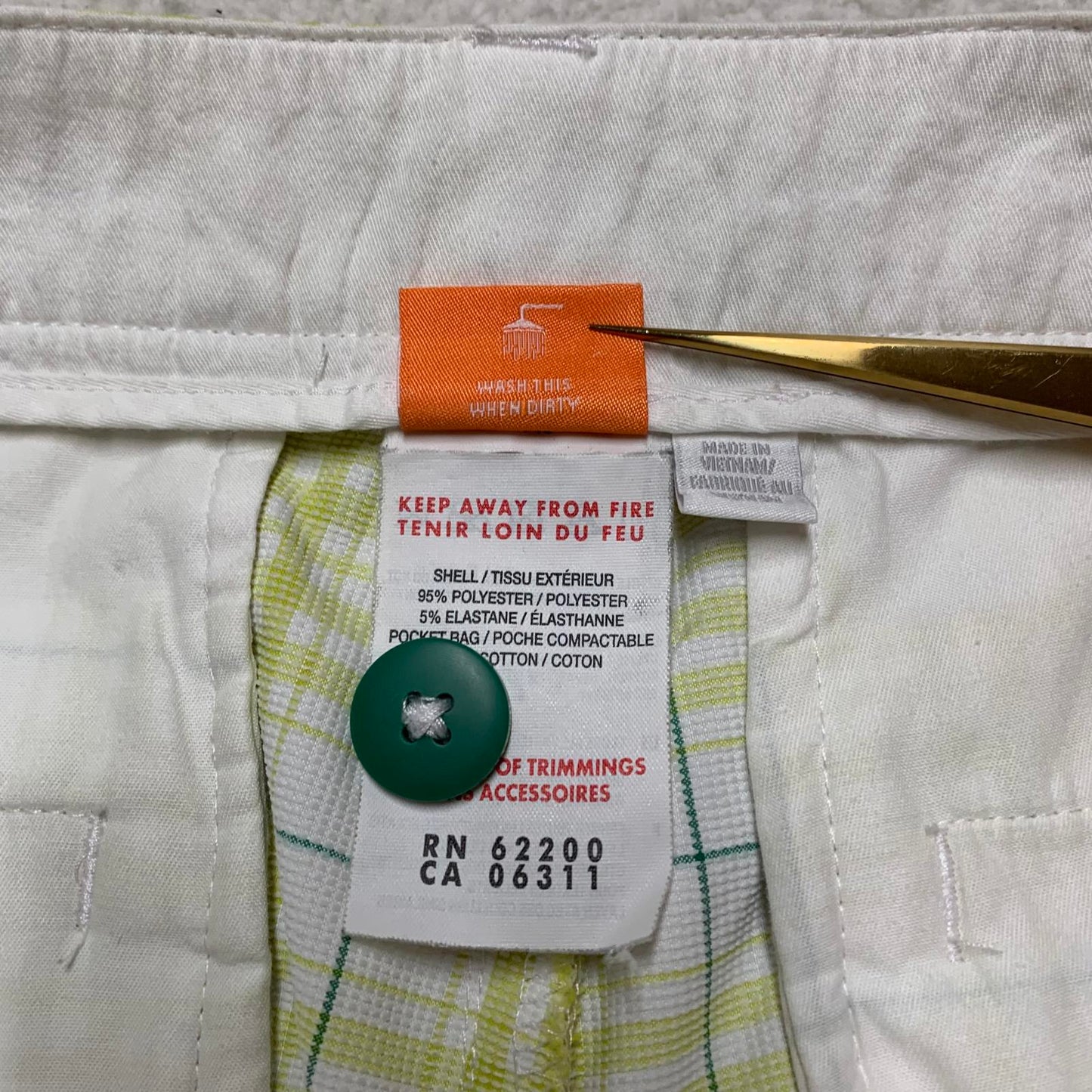 Cobra Puma Golf Mens Sz W 32 Green Plaid Summer Shorts W33.5
