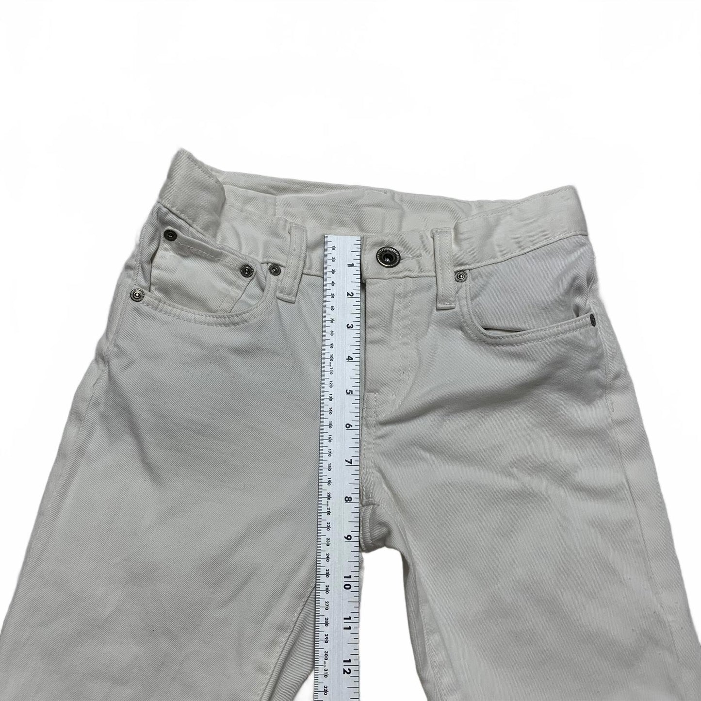 23KU Premium Denim by Onward Kashiyama Women's White Japanese Jeans 27x24.5