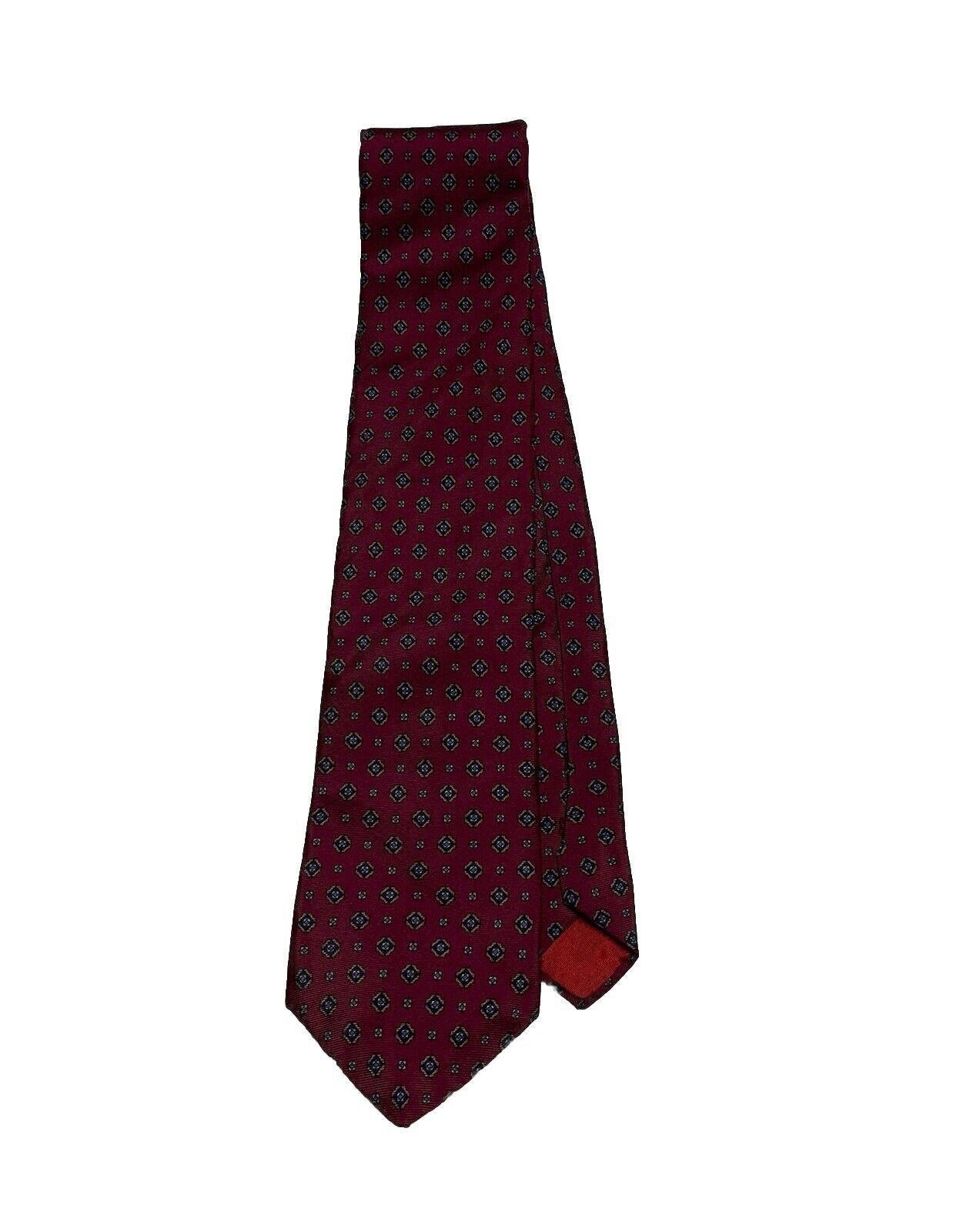 Hardy Amies London Men's Silk Tie Burgundy One Size Fits Most