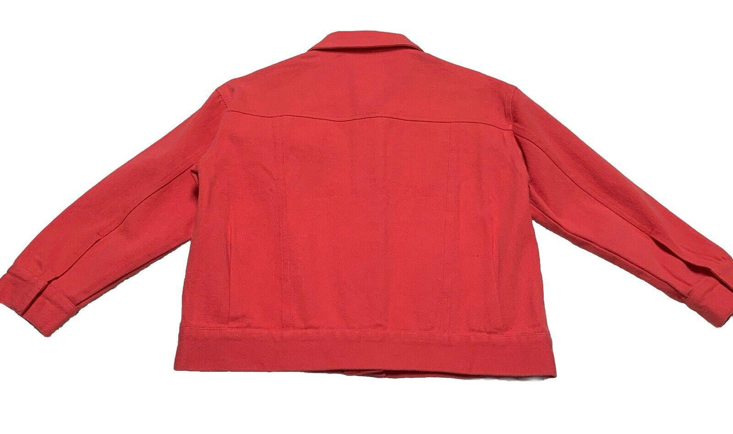 Anthropologie Pepaloves Women’s Small Cranberry Jean Jacket