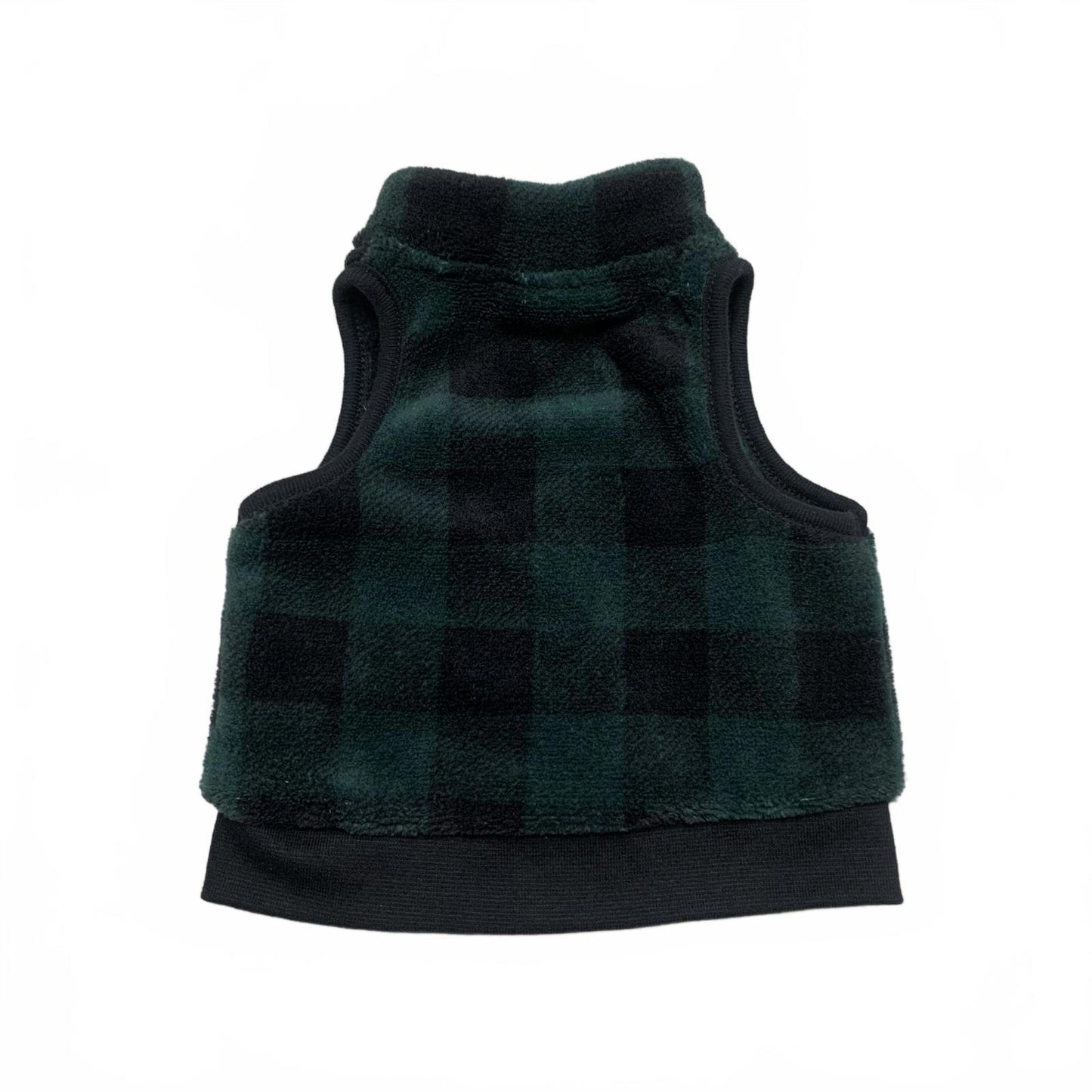 Emporio Baby Unisex 0-3 Months Green Plaid Fleece Vest