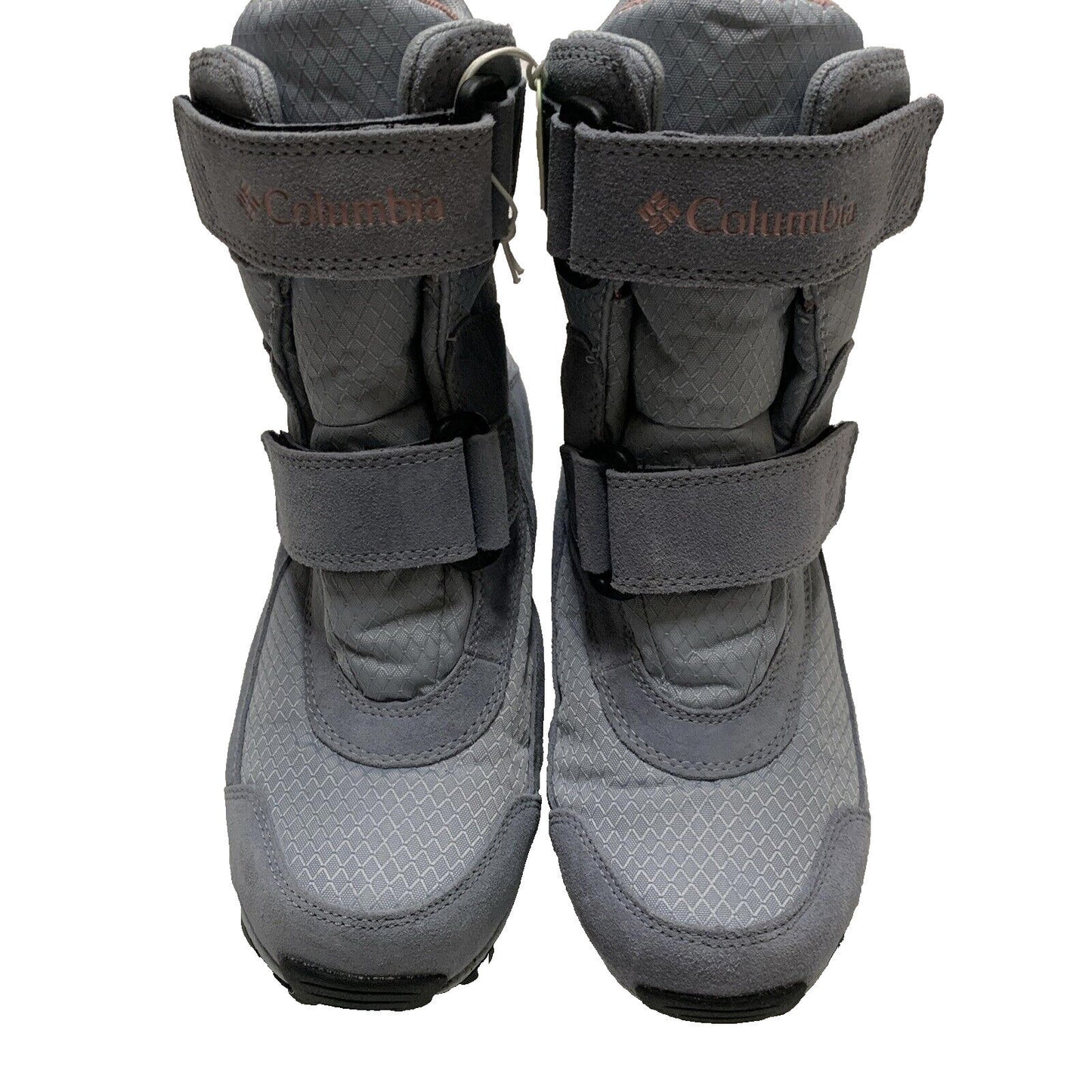 Columbia Youth Snow Boots Size 5 Waterproof Winter Omni-Grip Gray Pink