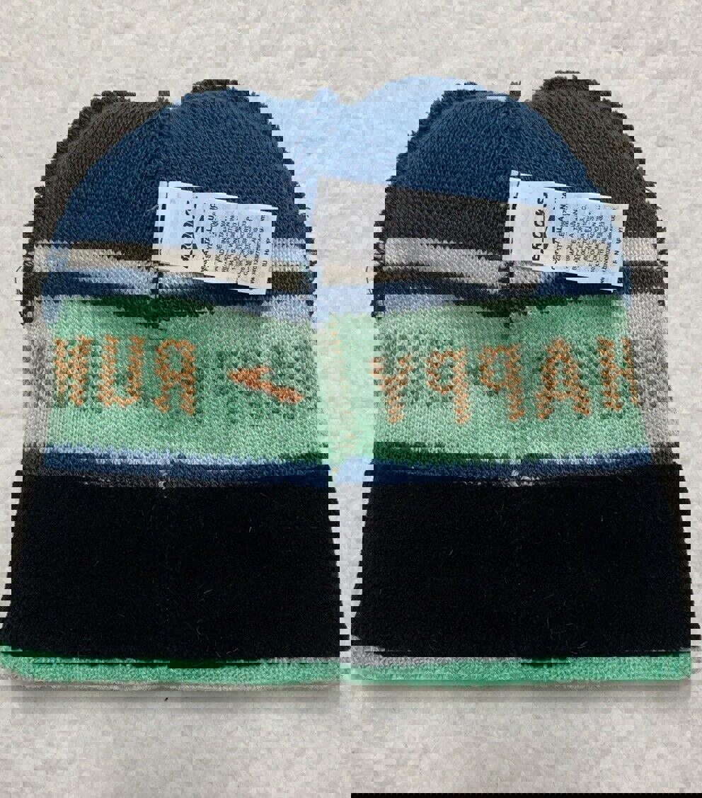 Brooks Heritage Run Happy Unisex Hat Pom Pom Beanie Sportswear Winter Ski OSFA