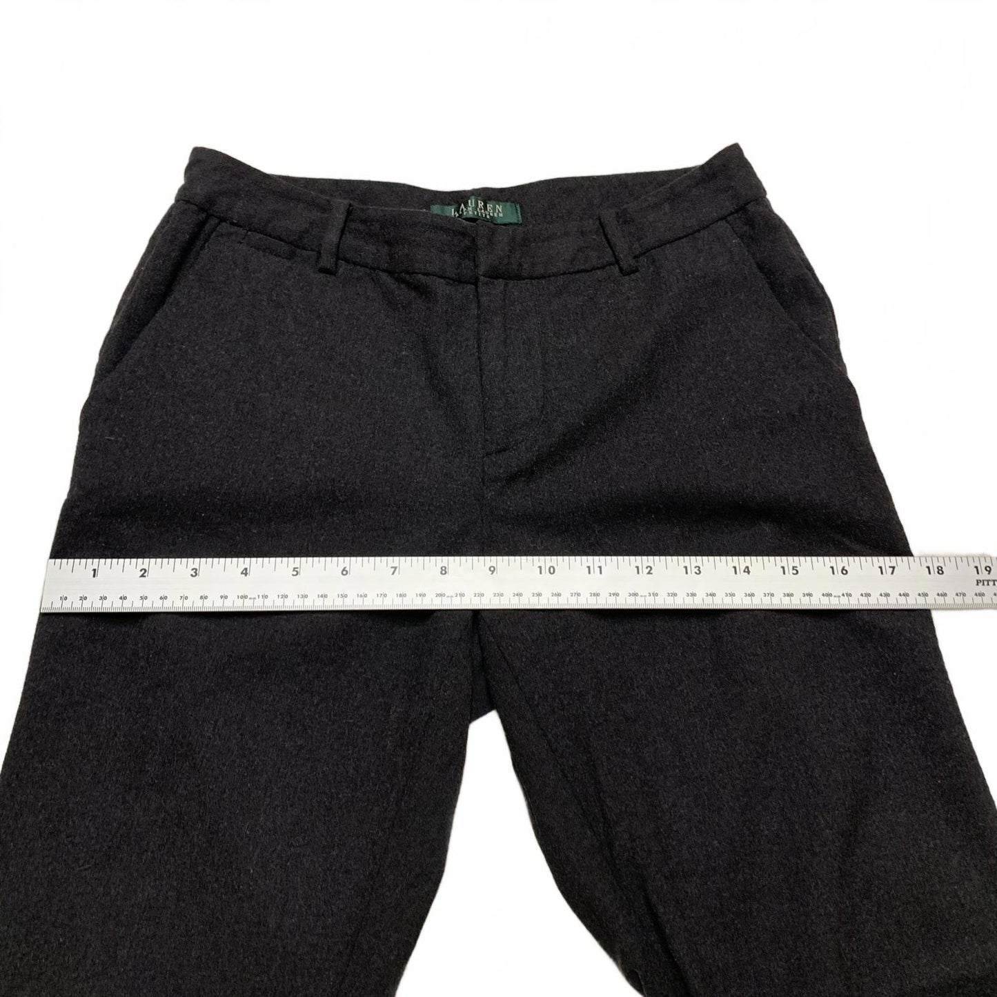 Lauren Ralph Lauren Women's Sz 2P Petite Charcoal Gray Wool Dress Pants W27x29