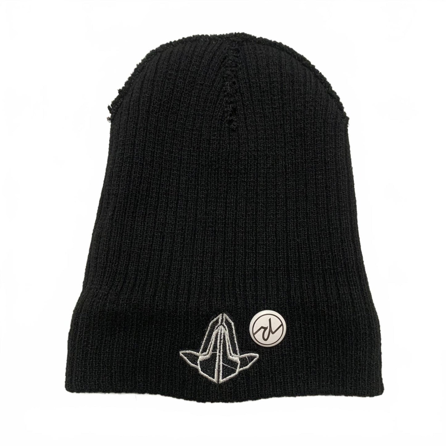 Black Knit Beanie with Logo