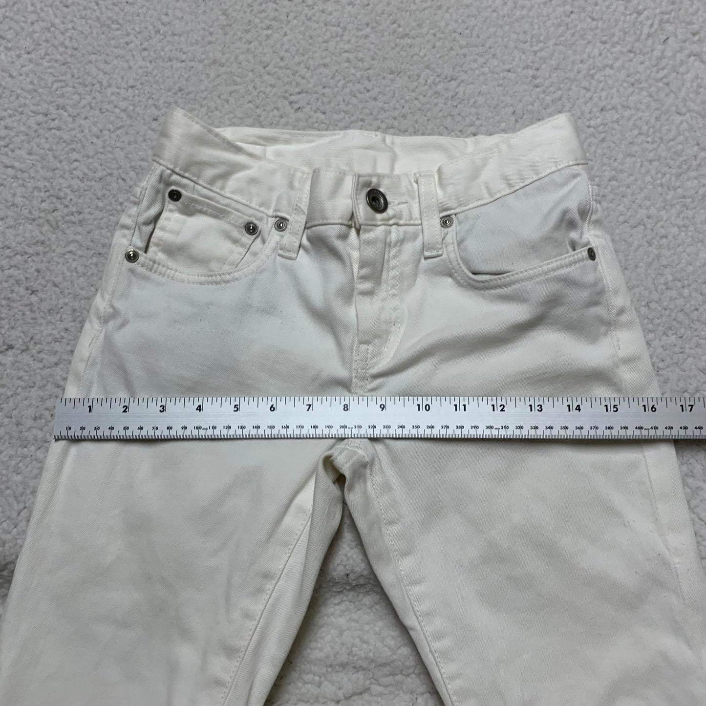 23KU Premium Denim by Onward Kashiyama Women's White Japanese Jeans 27x24.5