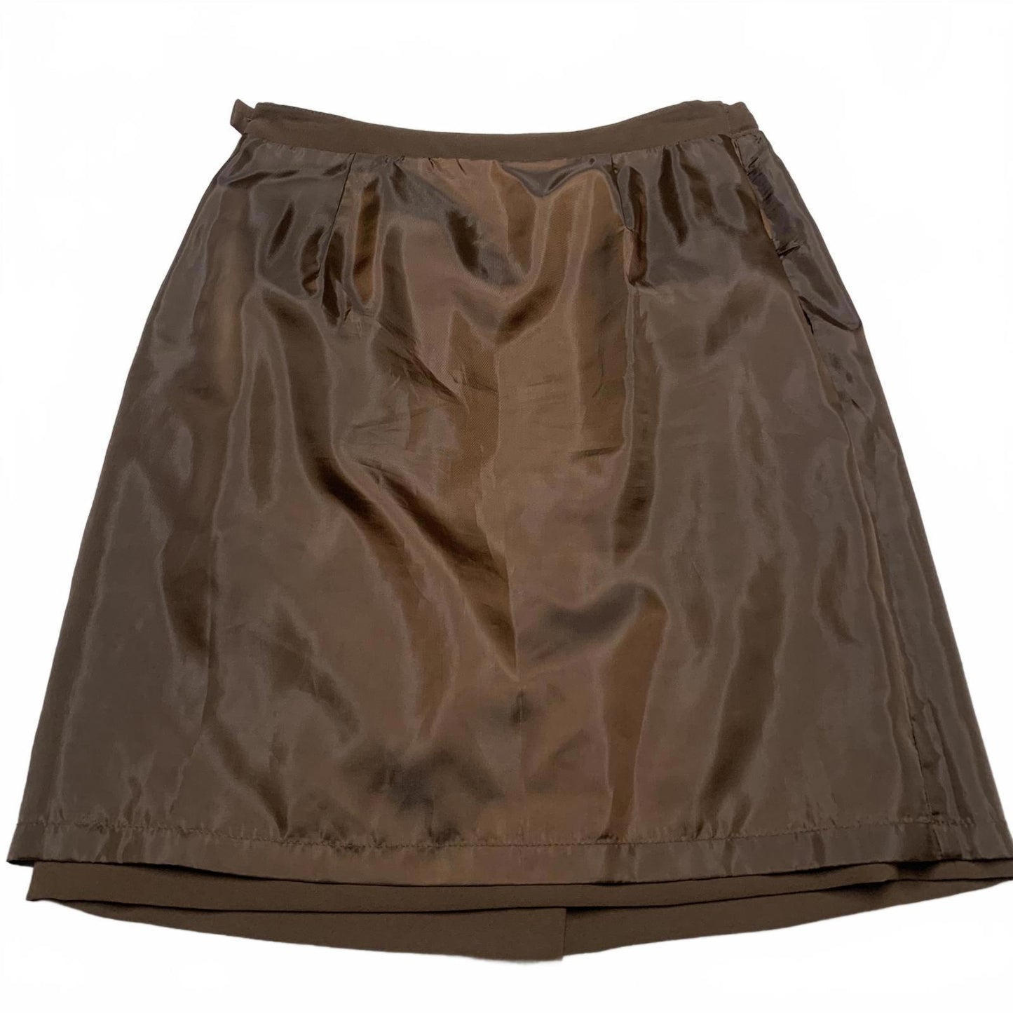 Laura Scott Women's Size Small 8 Petite Brown A-Line Skirt 28 Waist