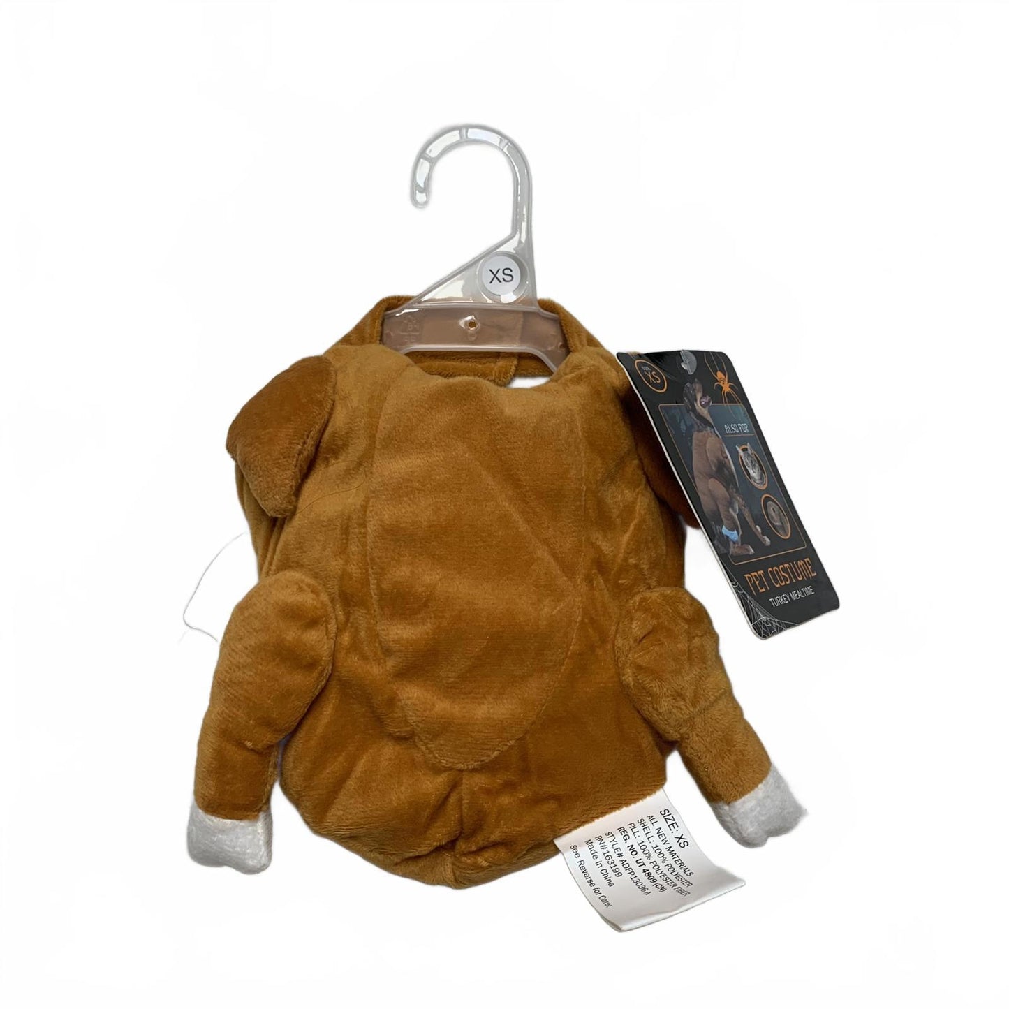 Adorable Plush Pet Size XSmall Brown Turkey Halloween Thanksgiving Costume