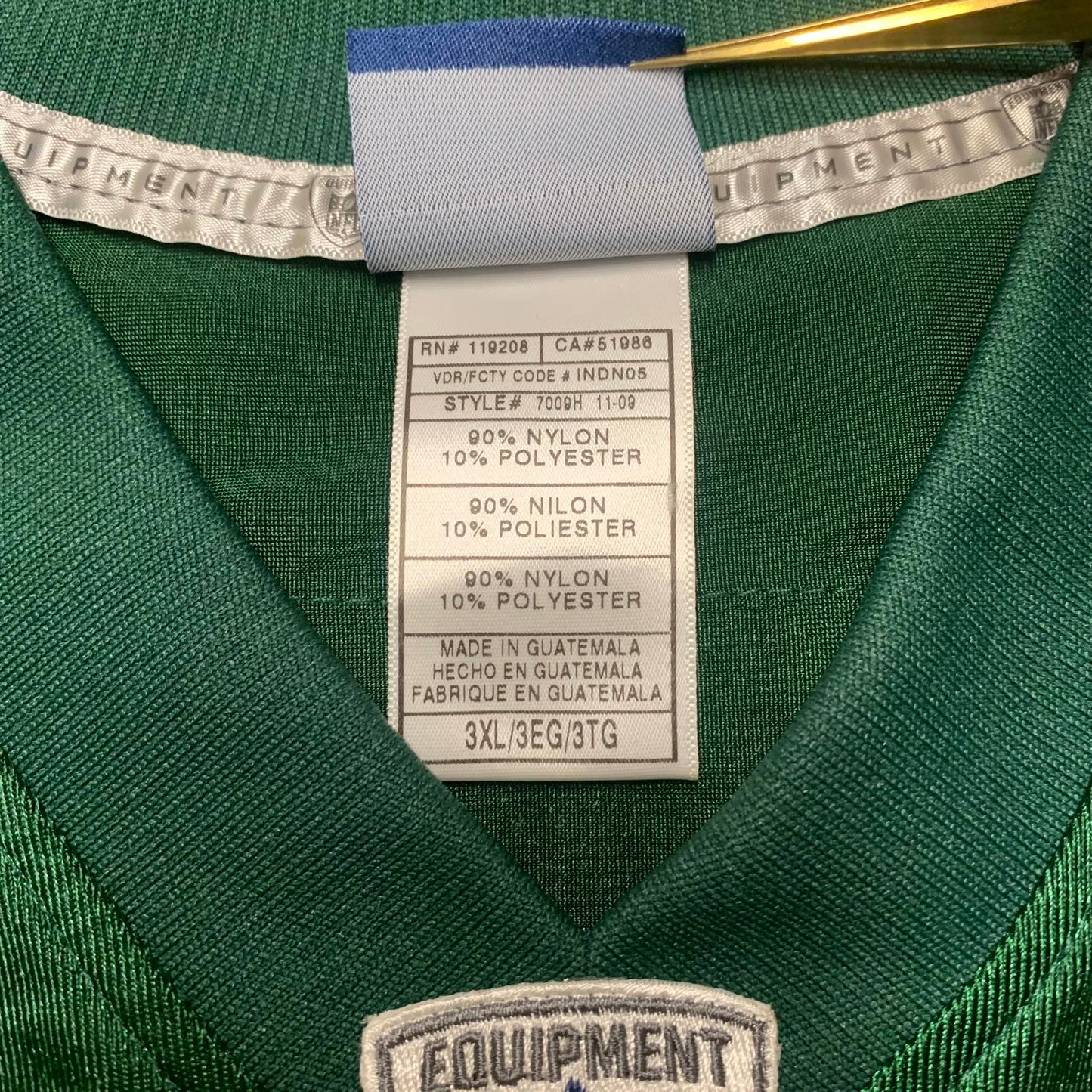 VTG Reebok New York Jets Esposito Football Jersey #39 Sz 3XL Green NFL Onfield