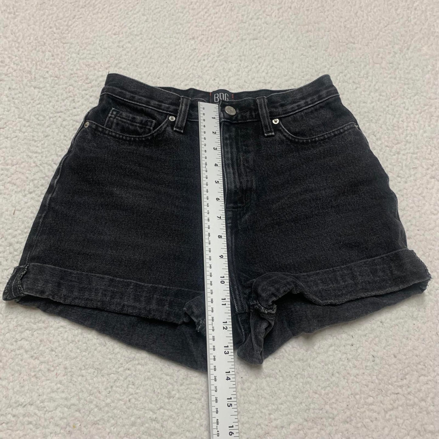 BDG Womens Size 25 Black Mom High-Rise Denim Shorts