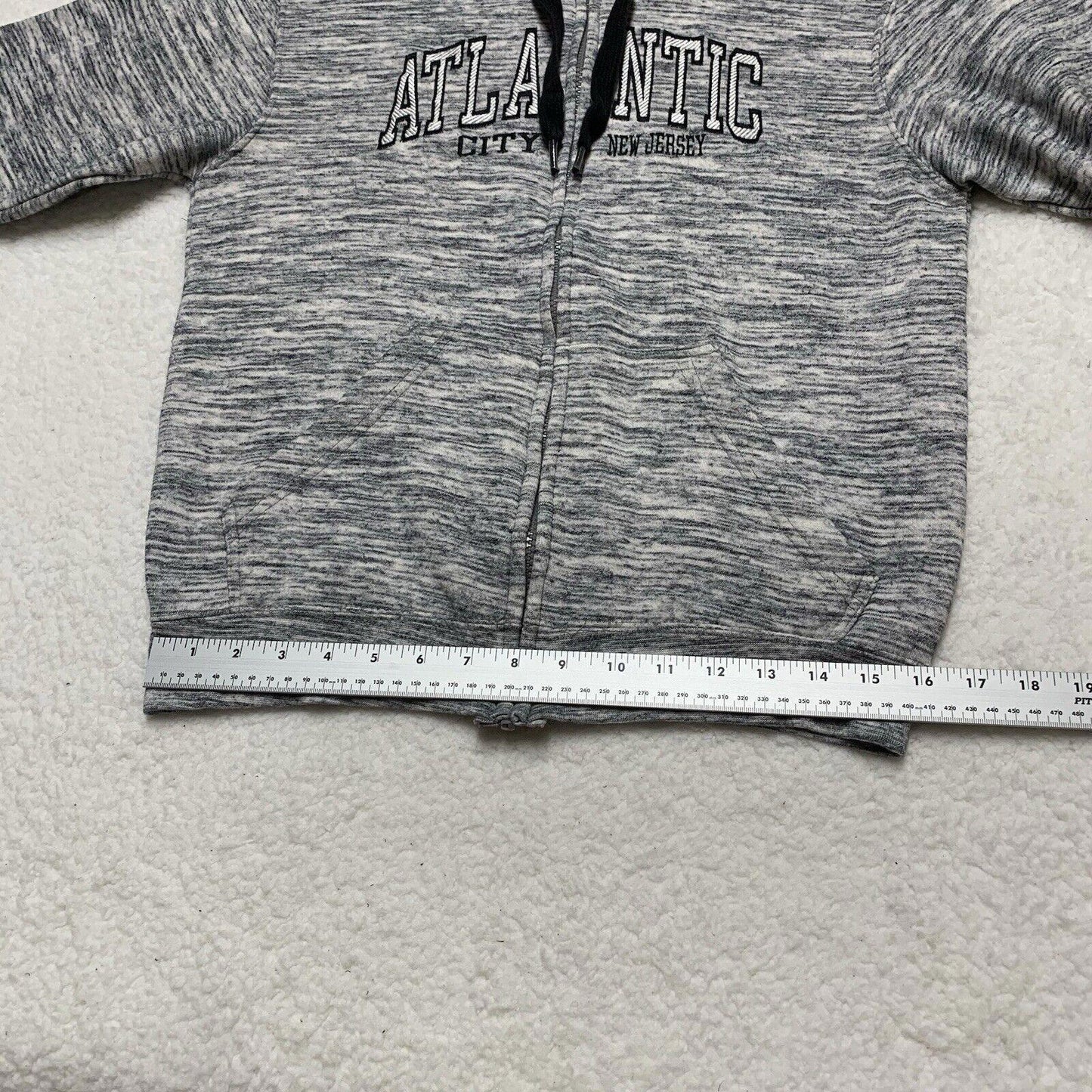 Pacific & Co The Perfect Hoodie Full Zip Black White Small Atlantic City NJ