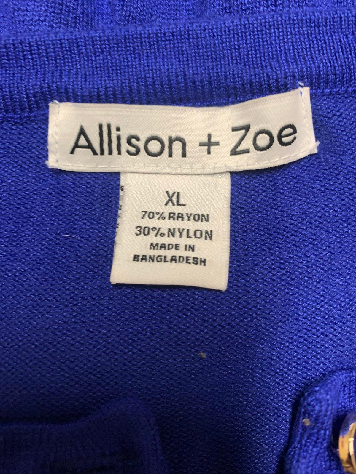 Allison + Zoe Women's Size XL Blue Cardigan