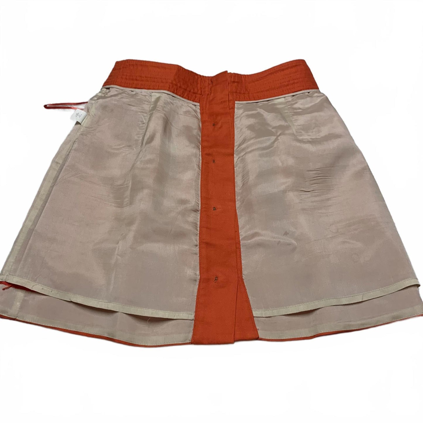 J. Crew Womens Size 4 Orange Button-Front Skirt Pockets W30.5