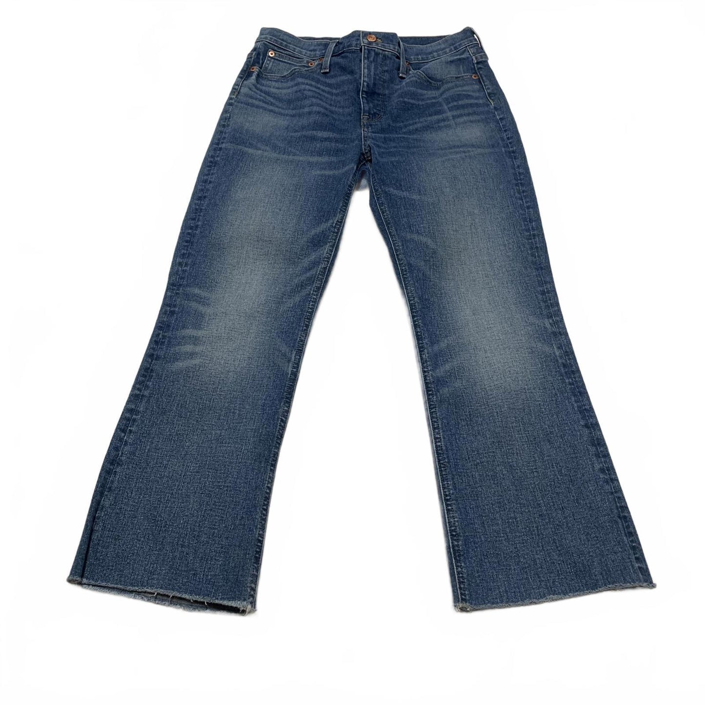 J.Crew Women's Size 29 Blue Denim Flare Boot Crop Jeans 30 X 25.5