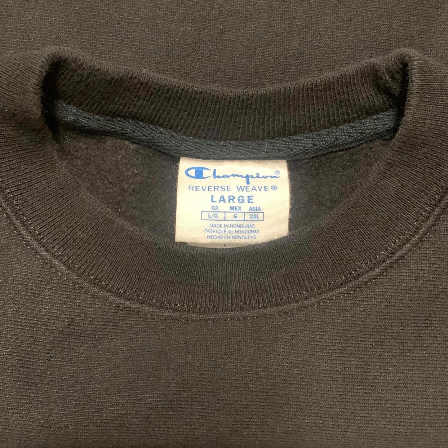 Champion Reverse Weave Sweatshirt Unisex Size Large Black