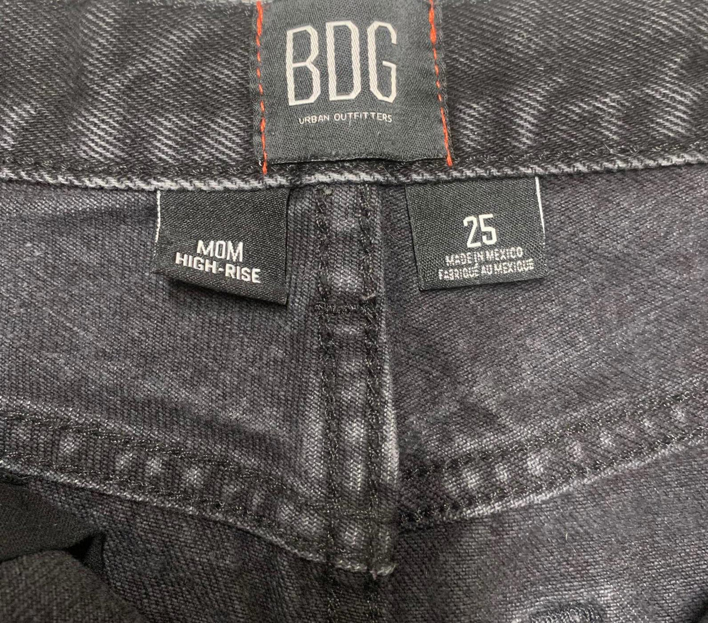 BDG Womens Size 25 Black Mom High-Rise Denim Shorts