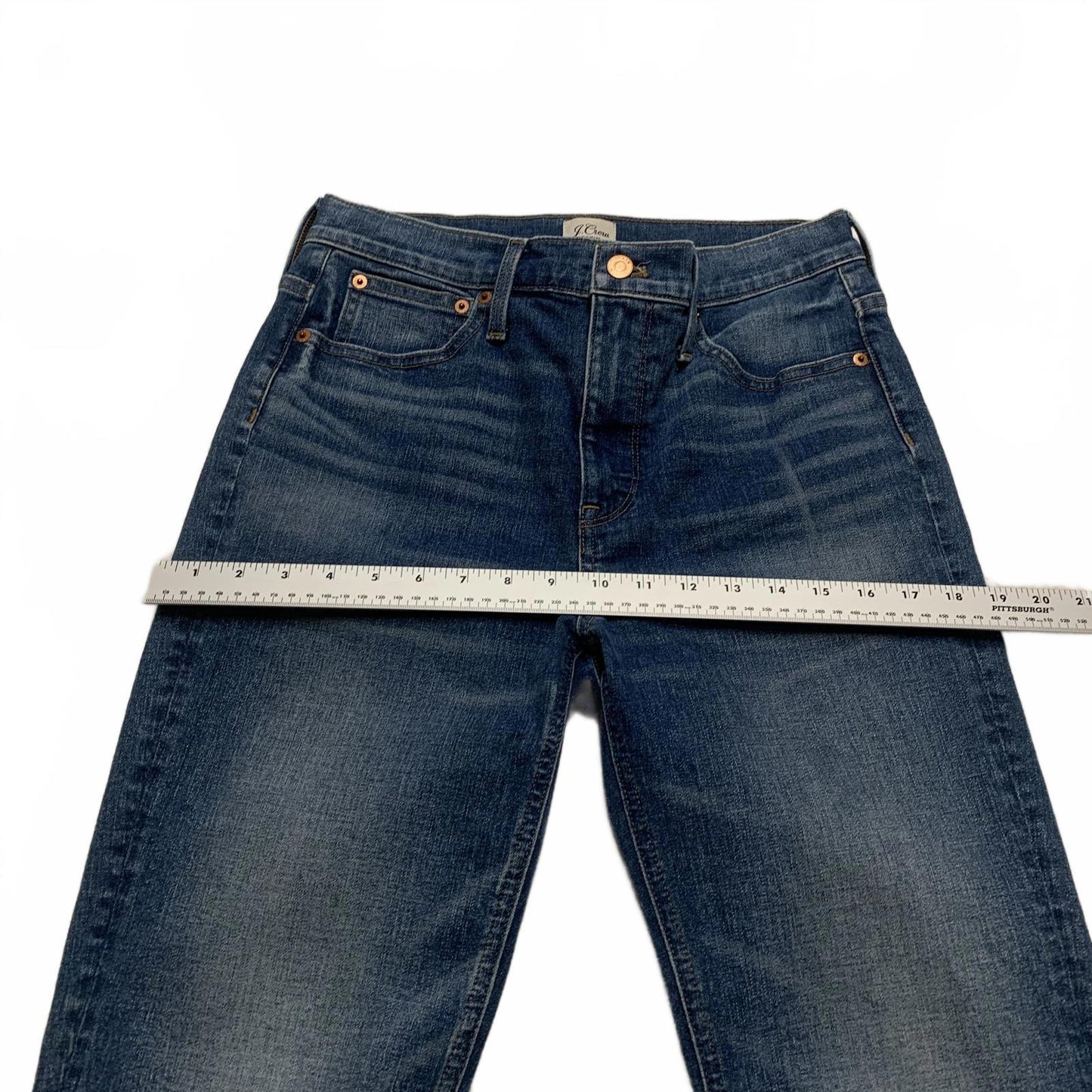 J.Crew Women's Size 29 Blue Denim Flare Boot Crop Jeans 30 X 25.5