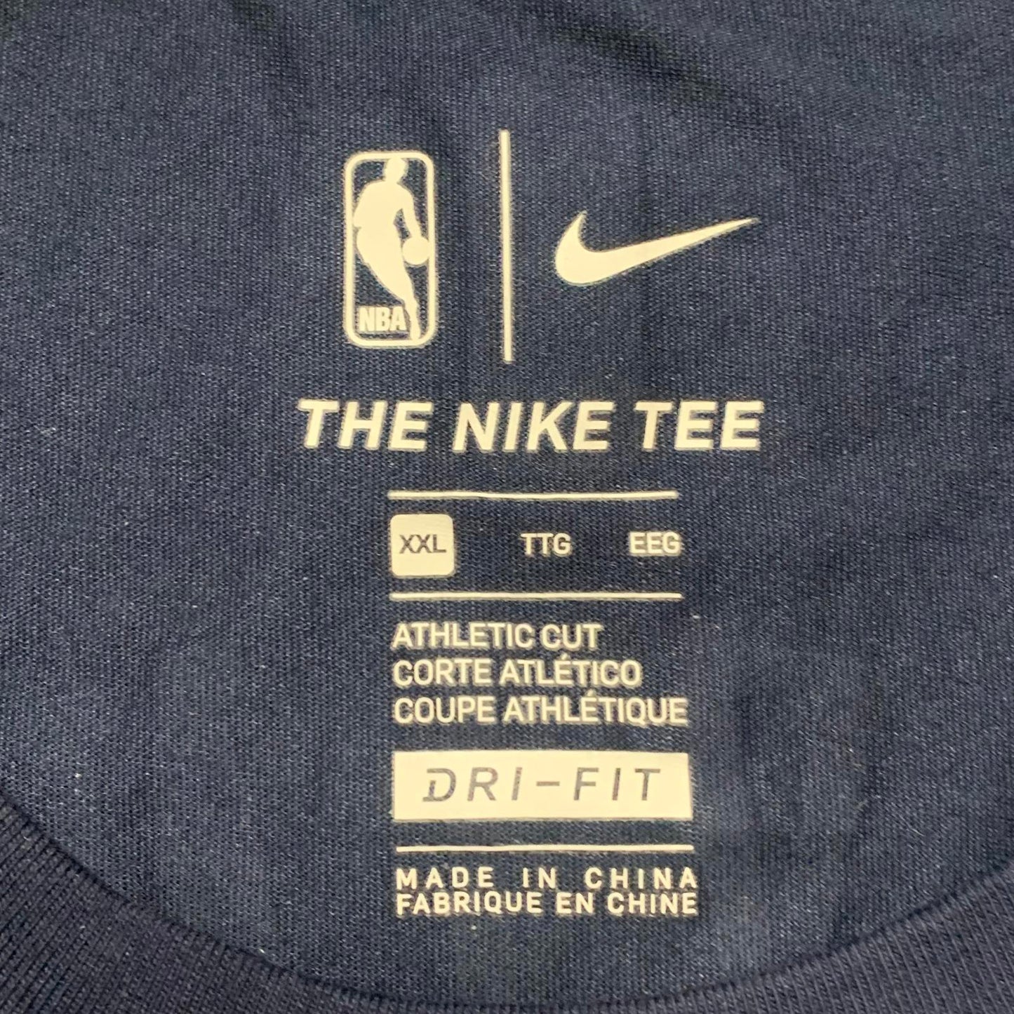 Nike Mens Size XXL Navy Blue Dri-FIT New York Knicks T-Shirt Porzingis #6