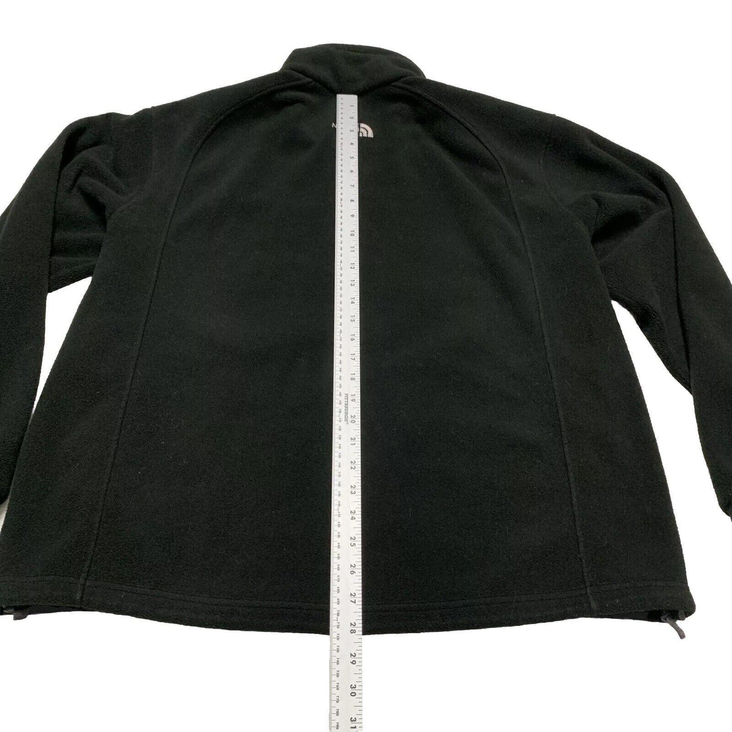 North Face Fleece Sweater Jacket Mens Sz L Black Full Zip Pockets Outdoor Winter