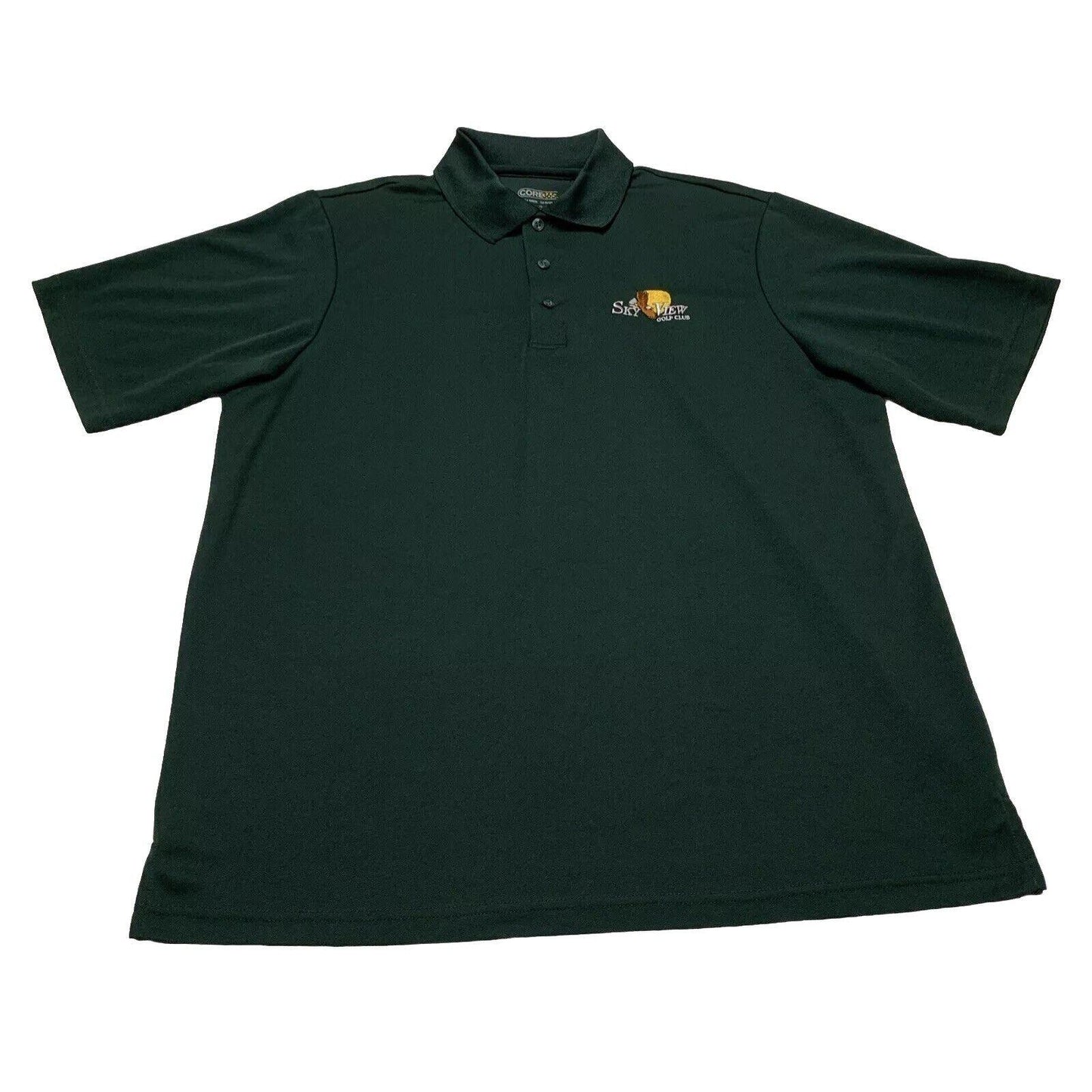 Core 365 Mens Sz Large Green Dri-Fit Polo Shirt Moisture Wicking Anti Microbial