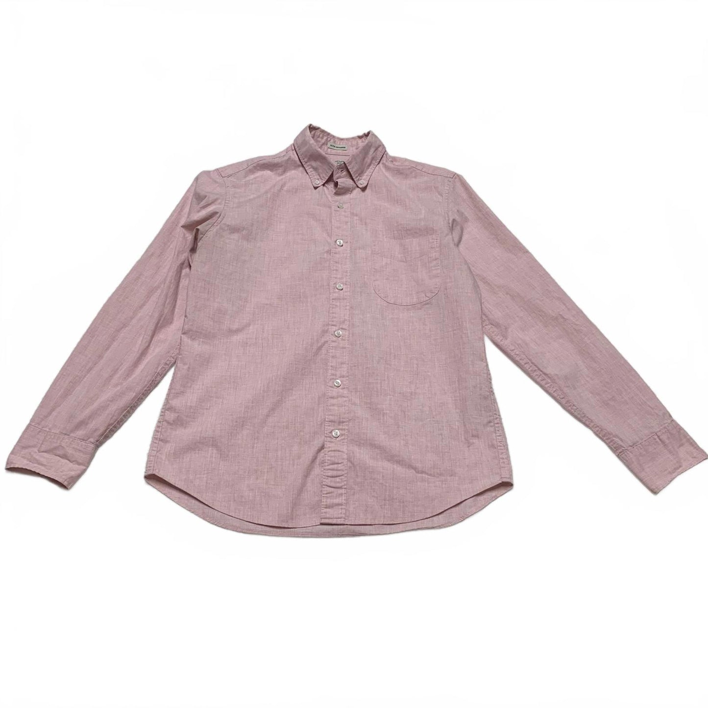 J Crew Long Men’s Small Short Pink Button-Up Shirt Slim Fit