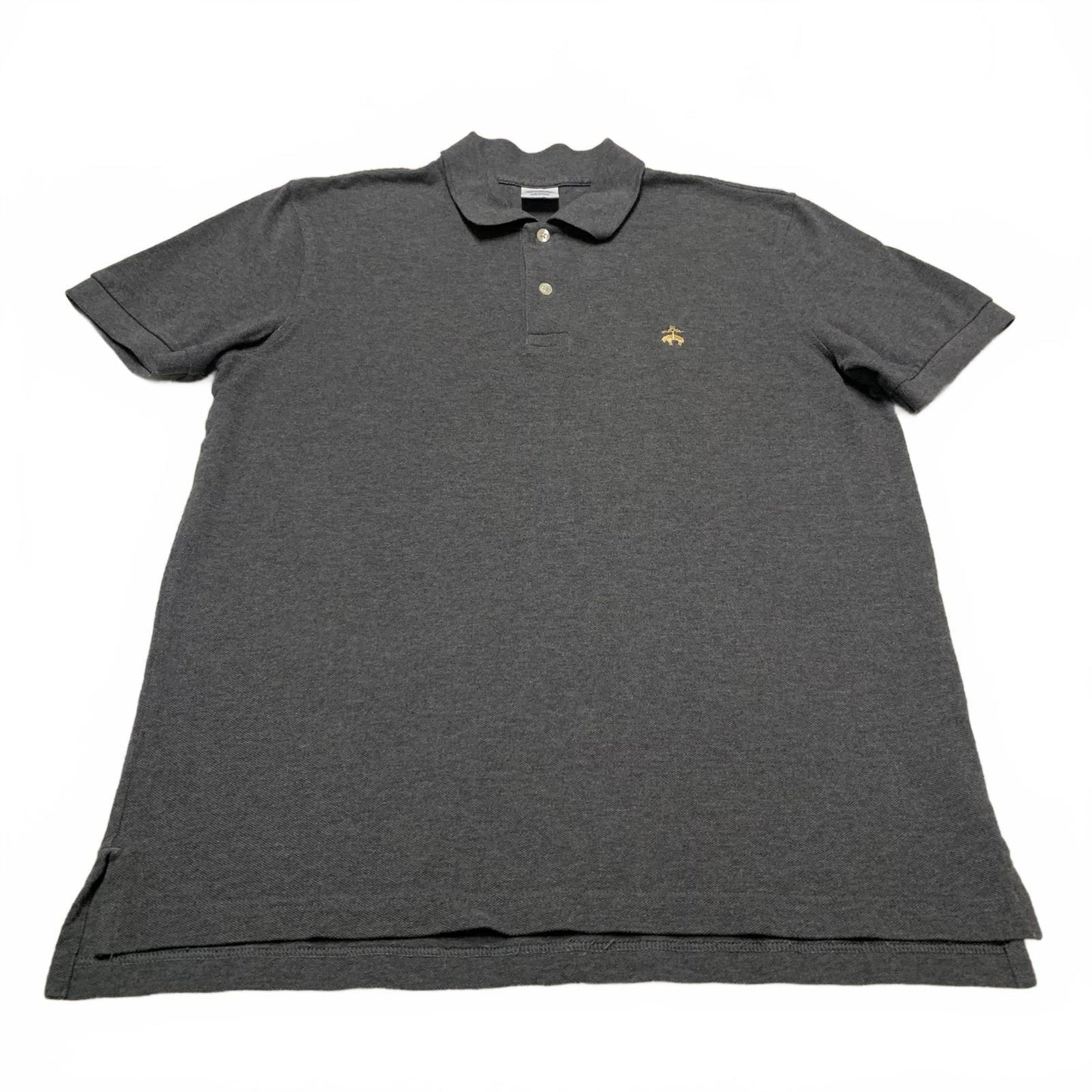 Brooks Brothers 1818 Men’s Size Large Gray Performance Polo Slim Fit Cotton