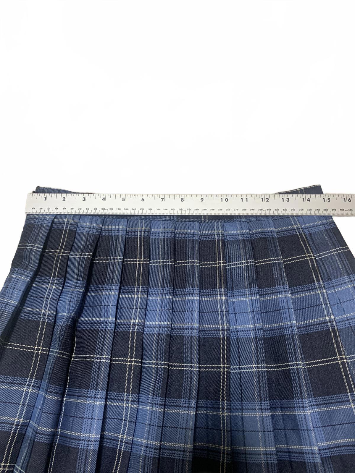 Urban Coco Womens Size Medium Blue Plaid Pleated Mini Skirt Skort