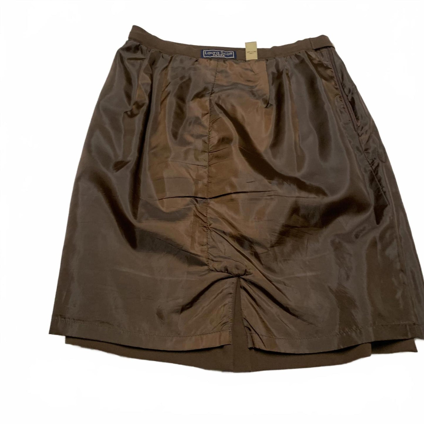 Laura Scott Women's Size Small 8 Petite Brown A-Line Skirt 28 Waist