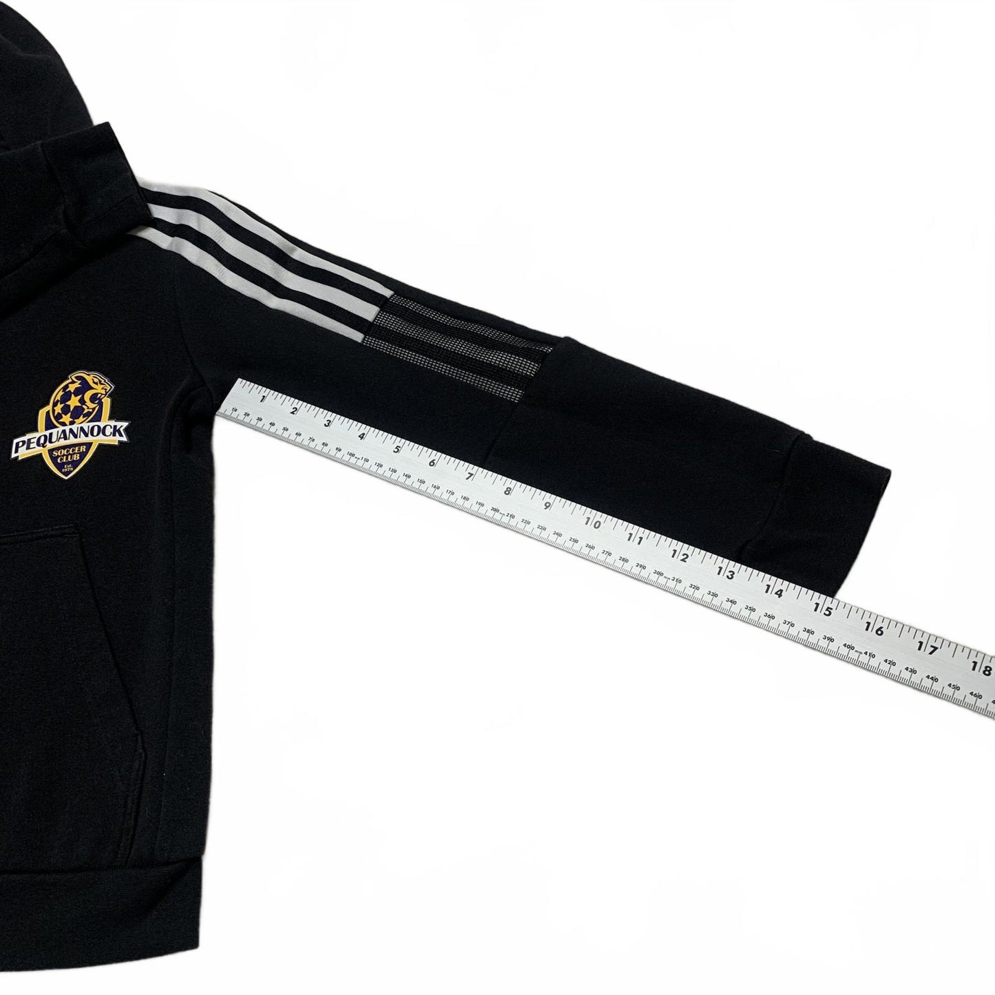 Adidas Youth Medium Black Soccer Club Hoodie Pequanock No 25