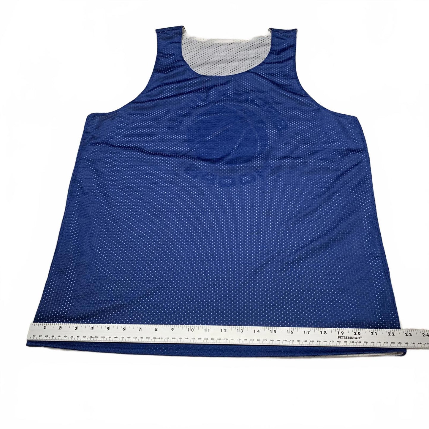 Sport-Tek Unisex Sz L Blue White Bronxville Hoops Basketball Jersey Reversible