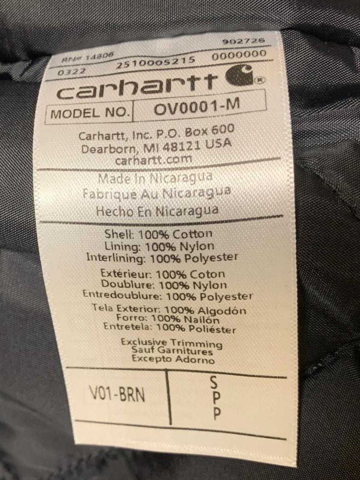 Carhartt Mens Size Small Brown Quilted Work Vest Relaxed Fit OV0001-M