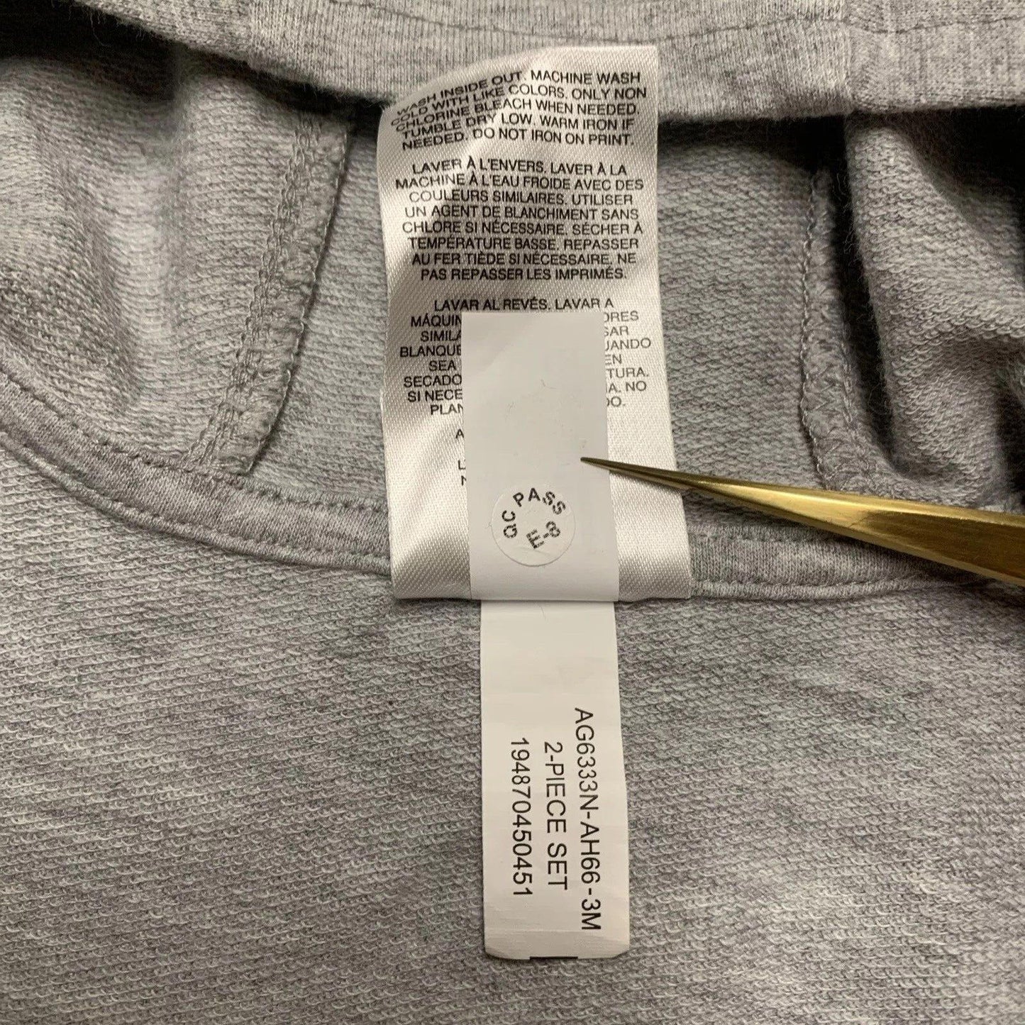 Adidas Infant Baby Size Size 3 Months Heather Gray Hoodie Sweater Full Zip