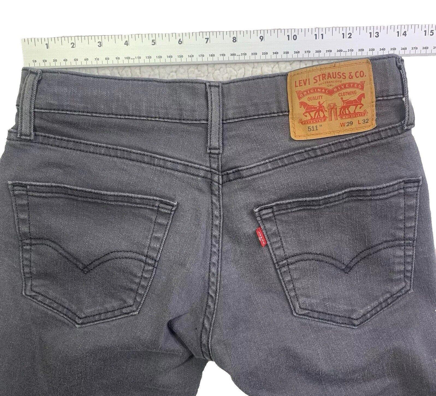 Levi Strauss 511 Men's Size 29x32 Gray 5 Straight Leg Jeans