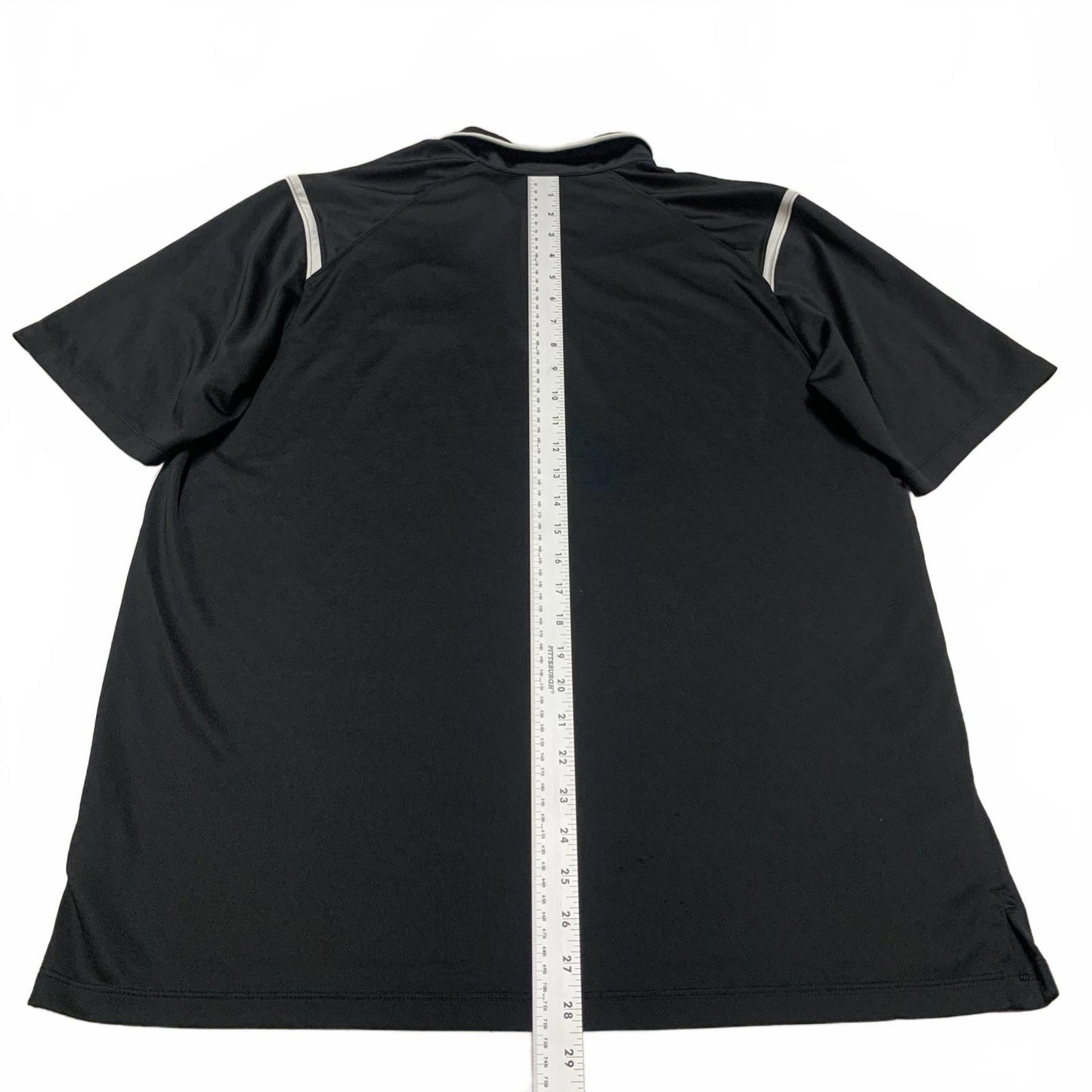 Nike DRI-FIT Mens Sz Large Black Lacrosse Polo Black