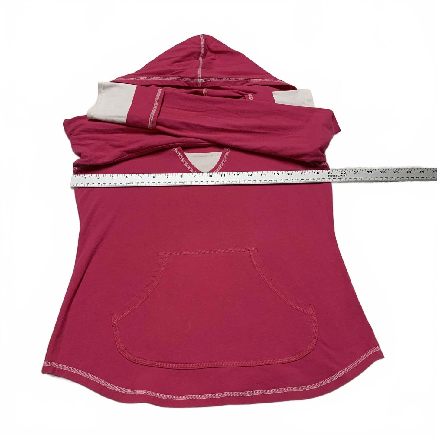 JU MORETULTRA Women's Size Medium Pink Hooded Long Sleeve Top