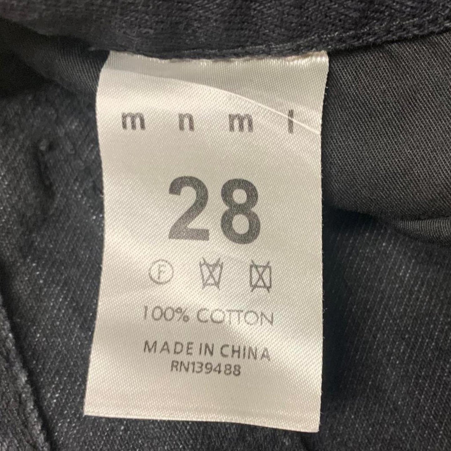 MNML Mens Sz 28 Black Skull Graphic Jeans