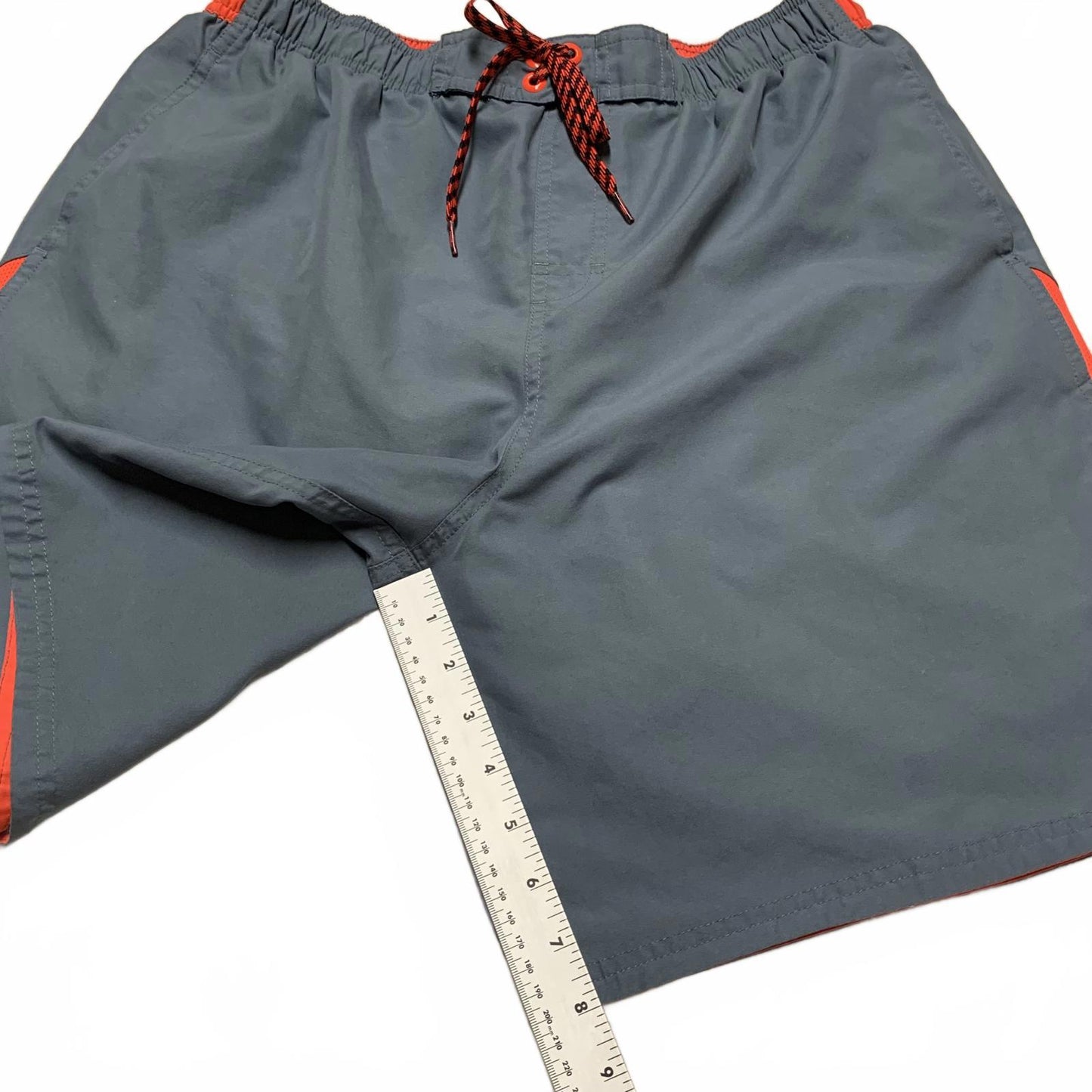 Nike Men's Sz XL Gray & Orange Swim Shorts