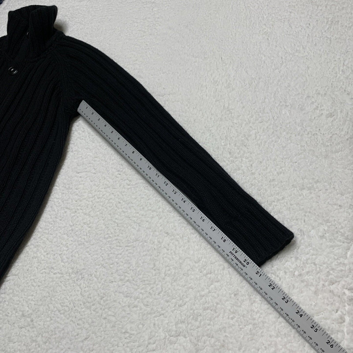 Club Monaco Men's Unisex Size Large Black Button Down Knit Cardigan