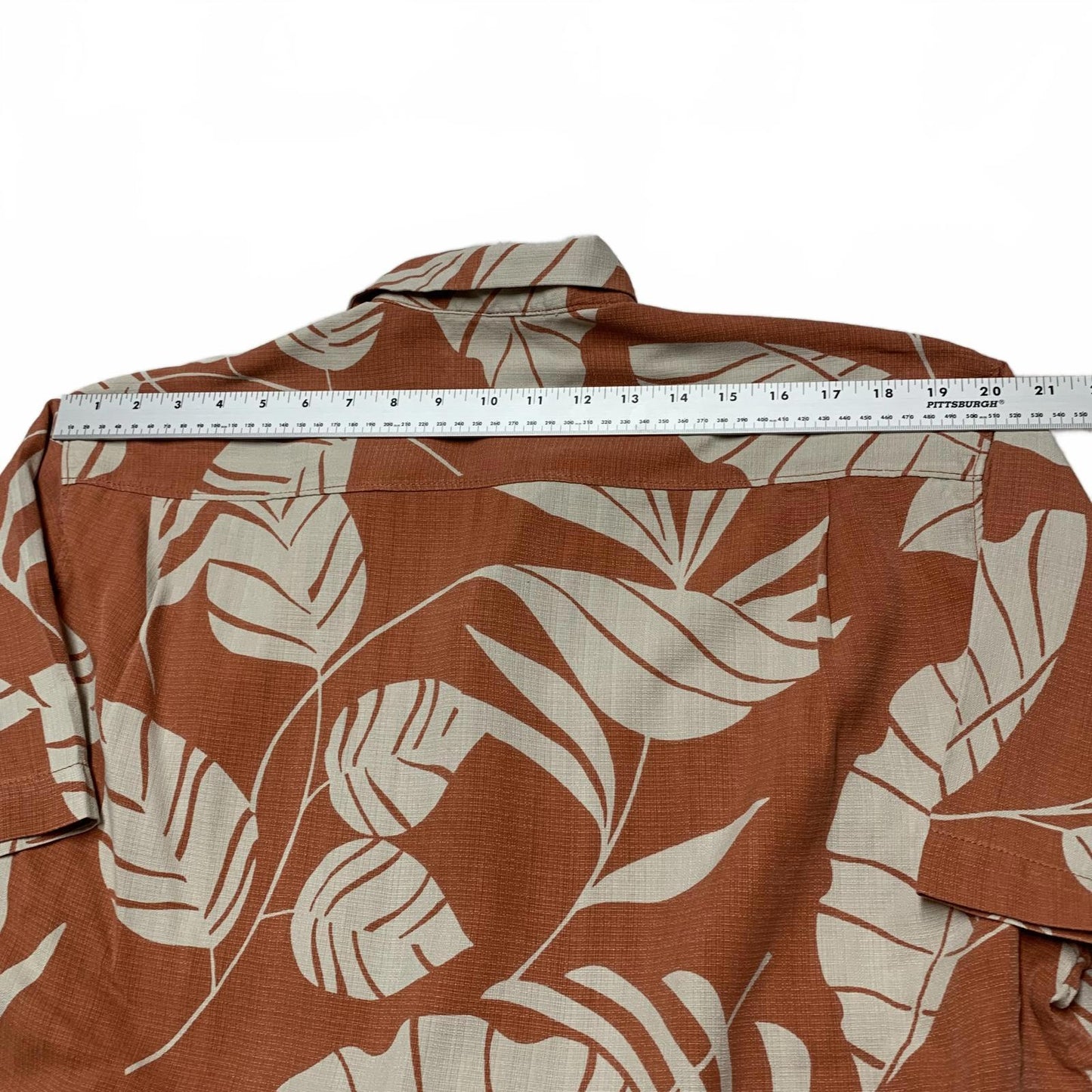 Tommy Bahama Mens Sz L Tropical Leaf Print Shirt Silk Vacation Ready