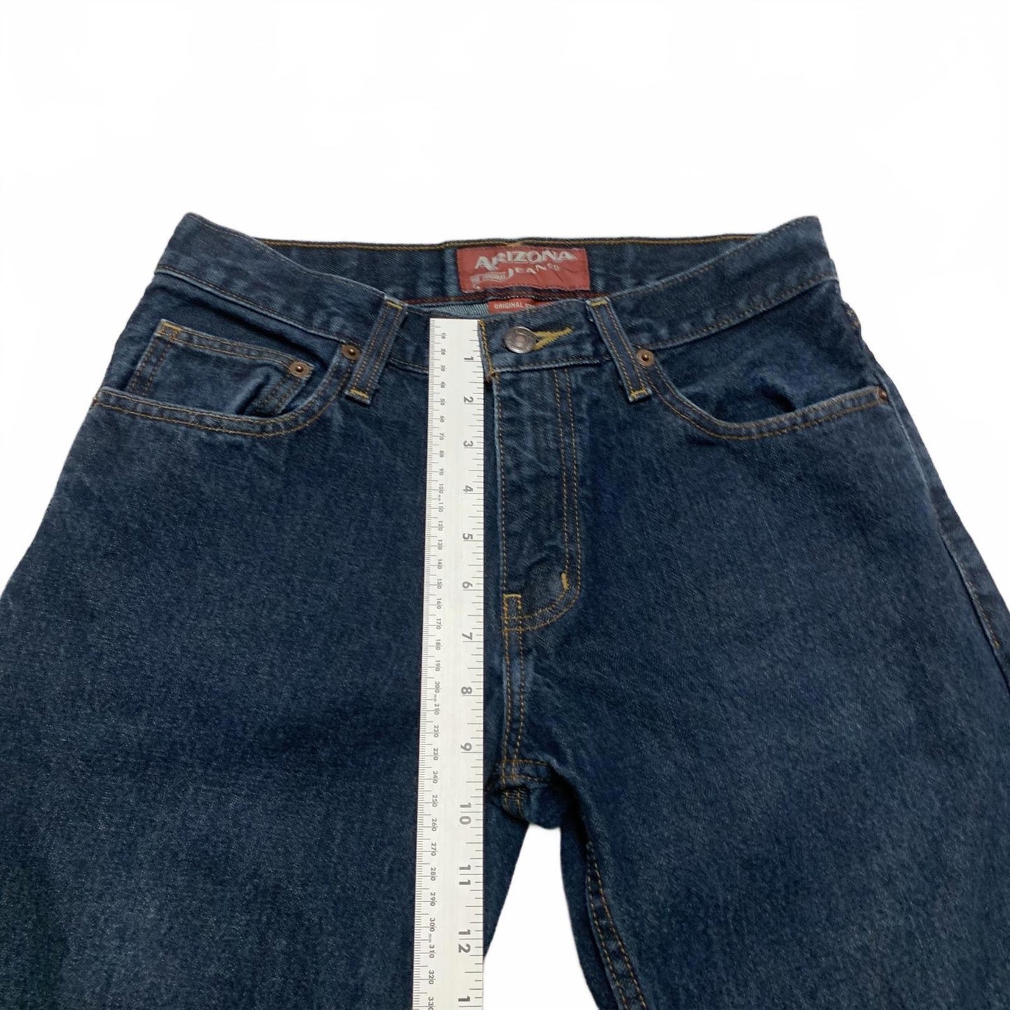 Arizona Womens Size 29 Blue Dark Wash Wide Leg Jeans 26.5 x 29L
