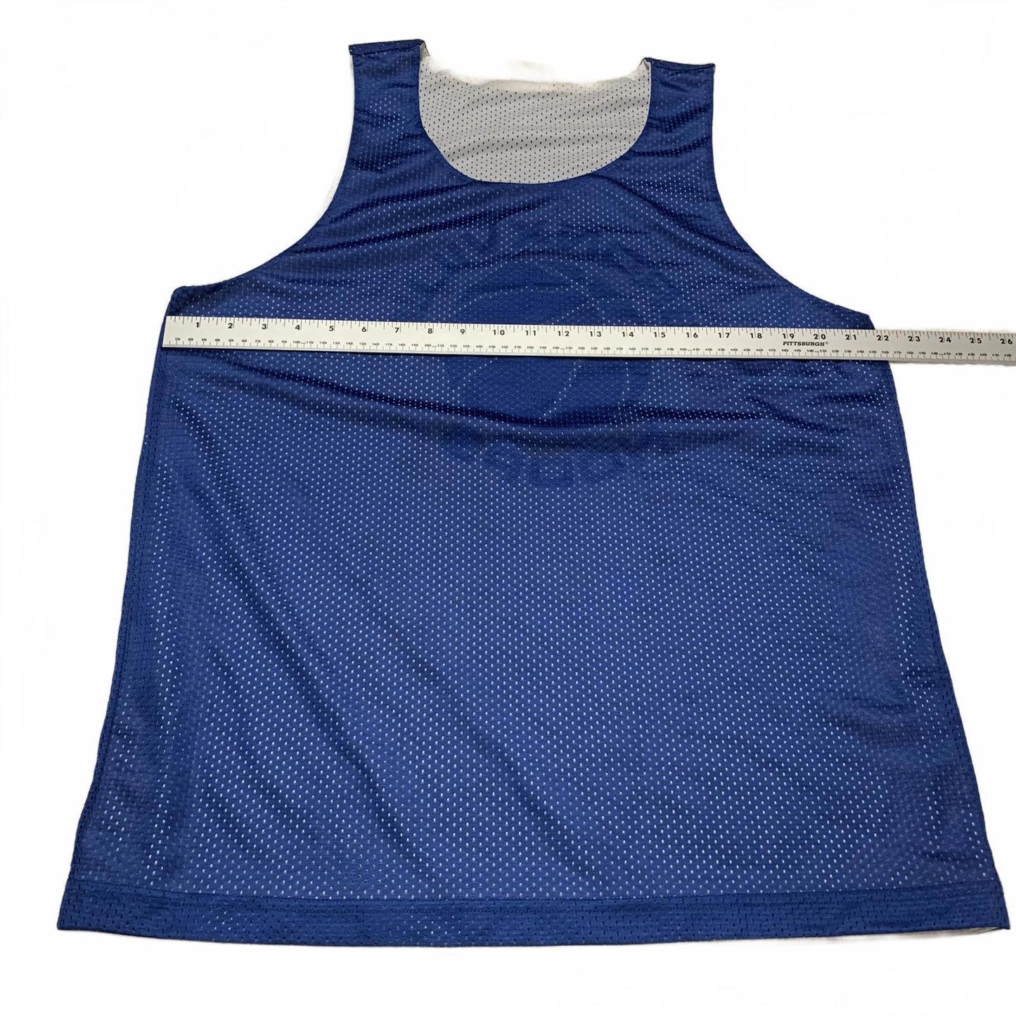 Sport-Tek Unisex Sz L Blue White Bronxville Hoops Basketball Jersey Reversible
