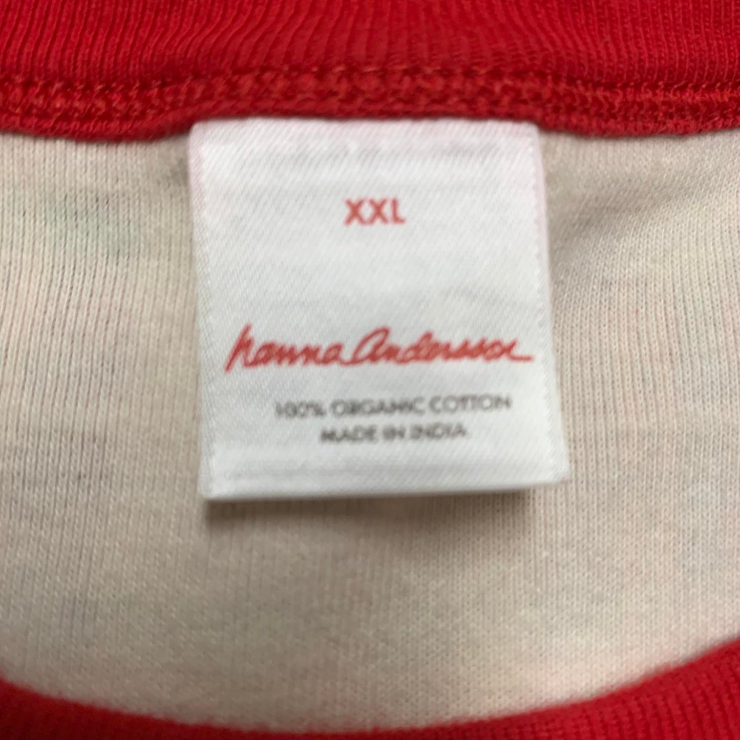 VTG Hanna Andersson Womens Size XXL Red Plaid Long Sleeve Shirt Organic Cotton