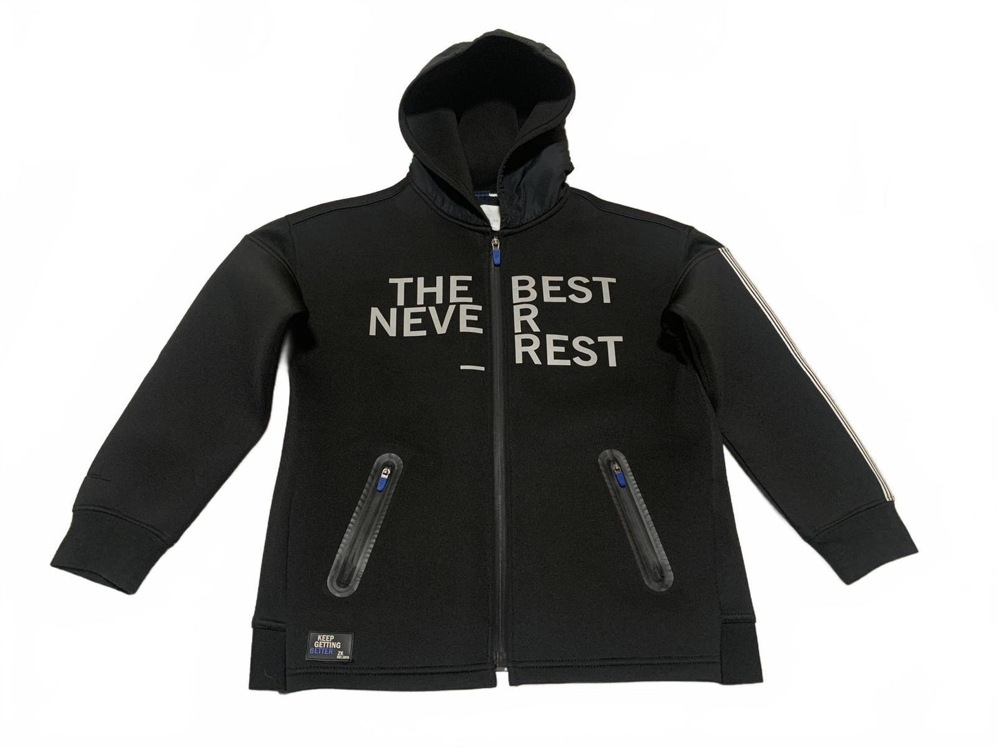 Zara Kids Collection Boys Size 9 Black Zip-Up Hoodie Sweatshirt
