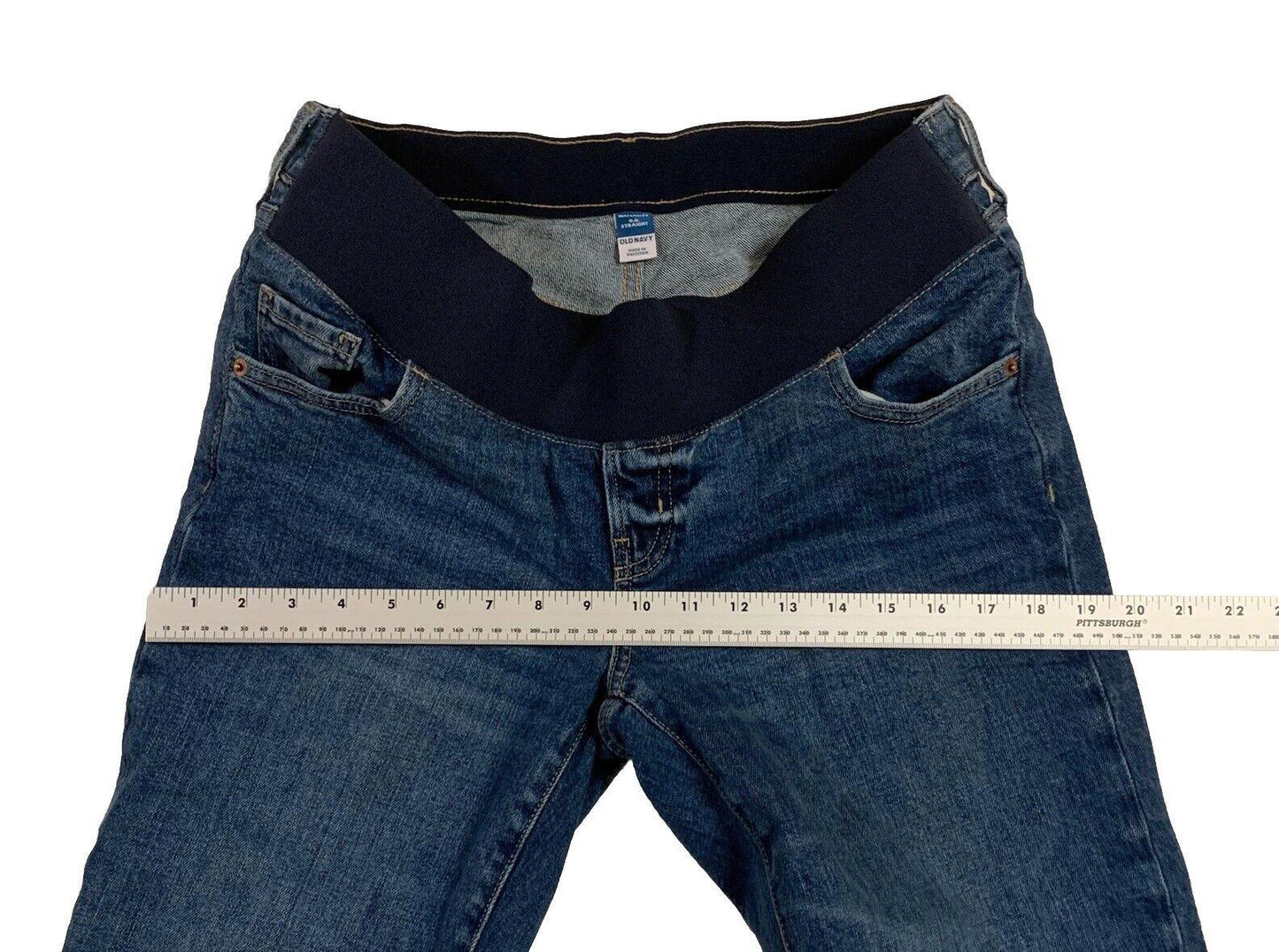 Old Navy Maternity O.G. Size 8 Blue Straight Jeans - Comfortable Fit