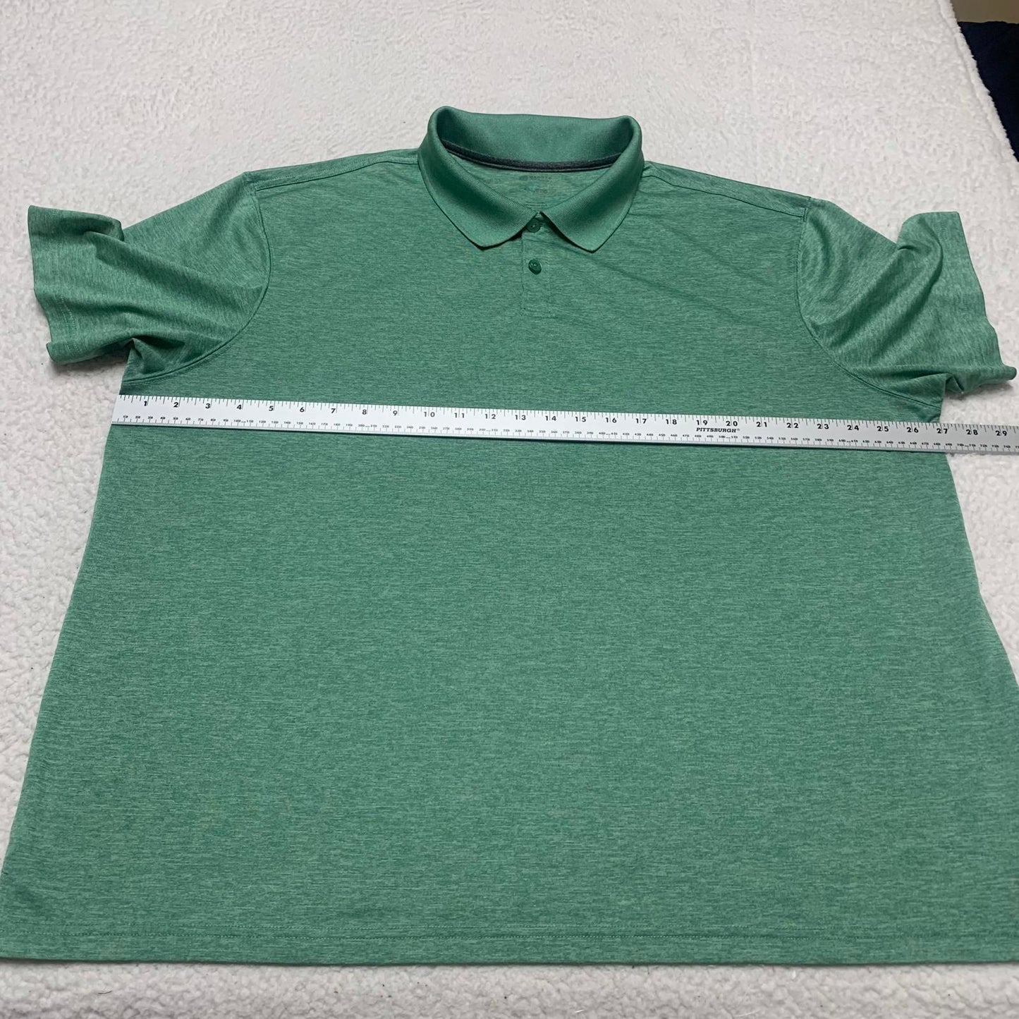Haggar Mens Size XXLarge Green Comfort Fit Polo Shirt