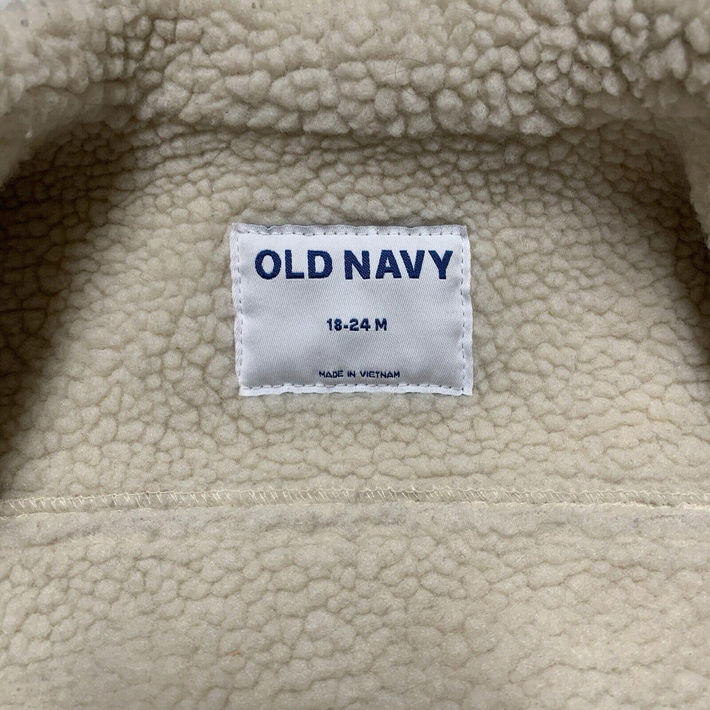 Old Navy Baby Toddler Size 18-24 M Camel Faux Suede Sherpa Coat
