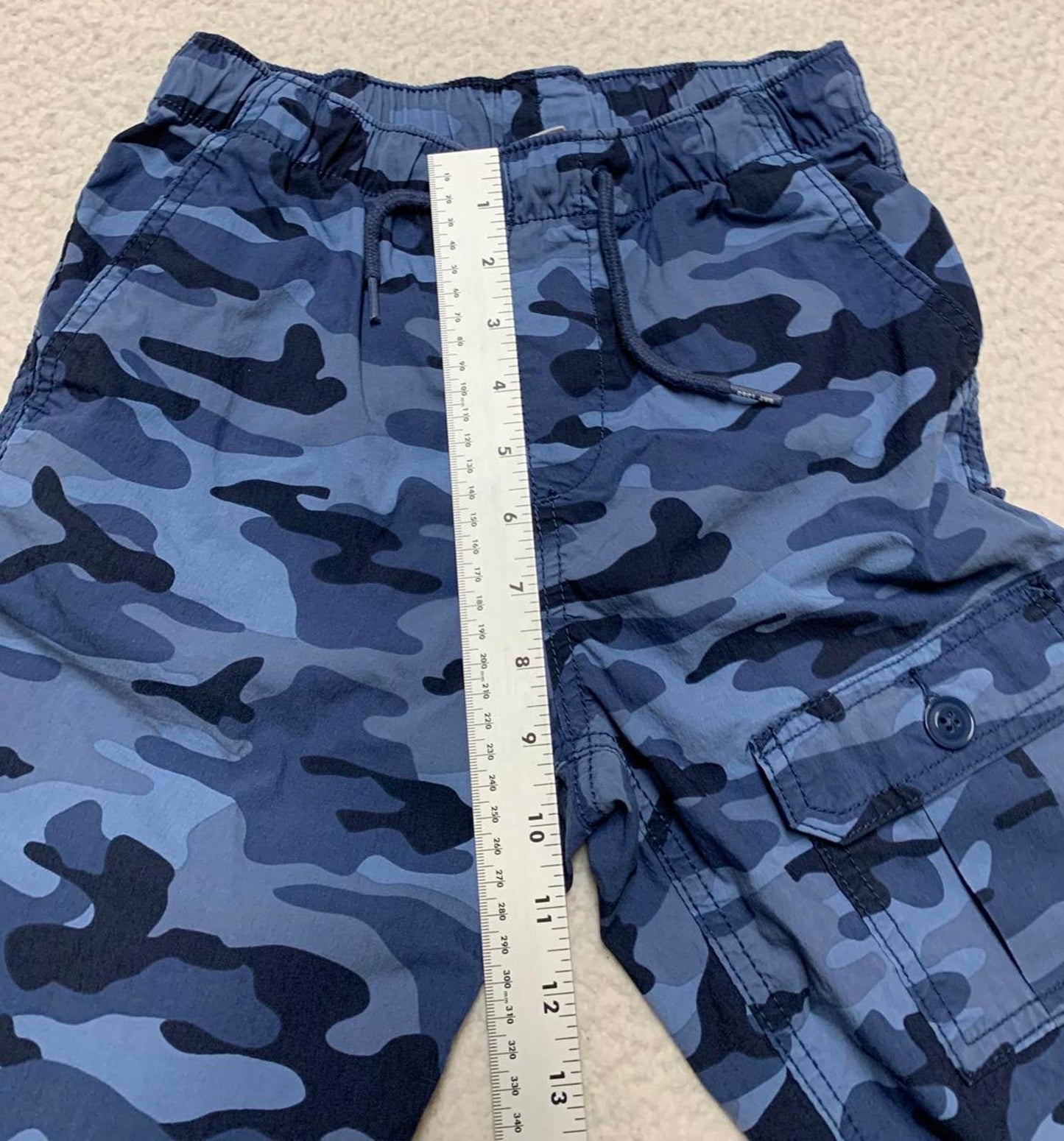 GAP Kids Sz Large Blue Camouflage Cargo Shorts Summer W22