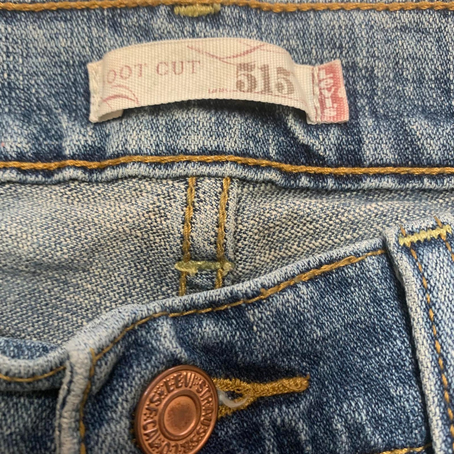 Levi's 515 Boot Cut Jeans Women's Size 6 L Cut Hem 25" Blue W28 x 25L Actual