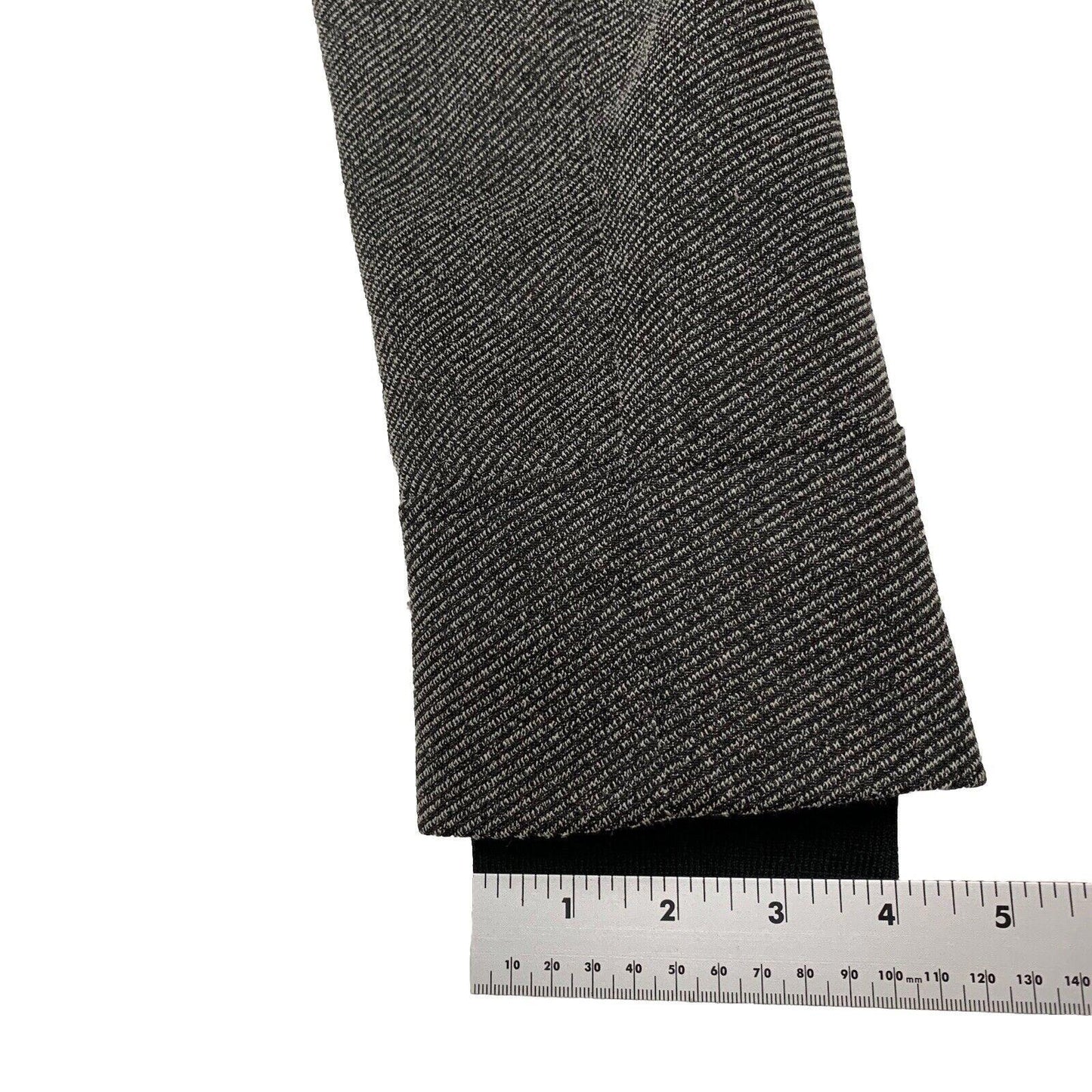 Zara Man buckle High Collar Coat Size 42 Herringbone Gray Made in Turkey